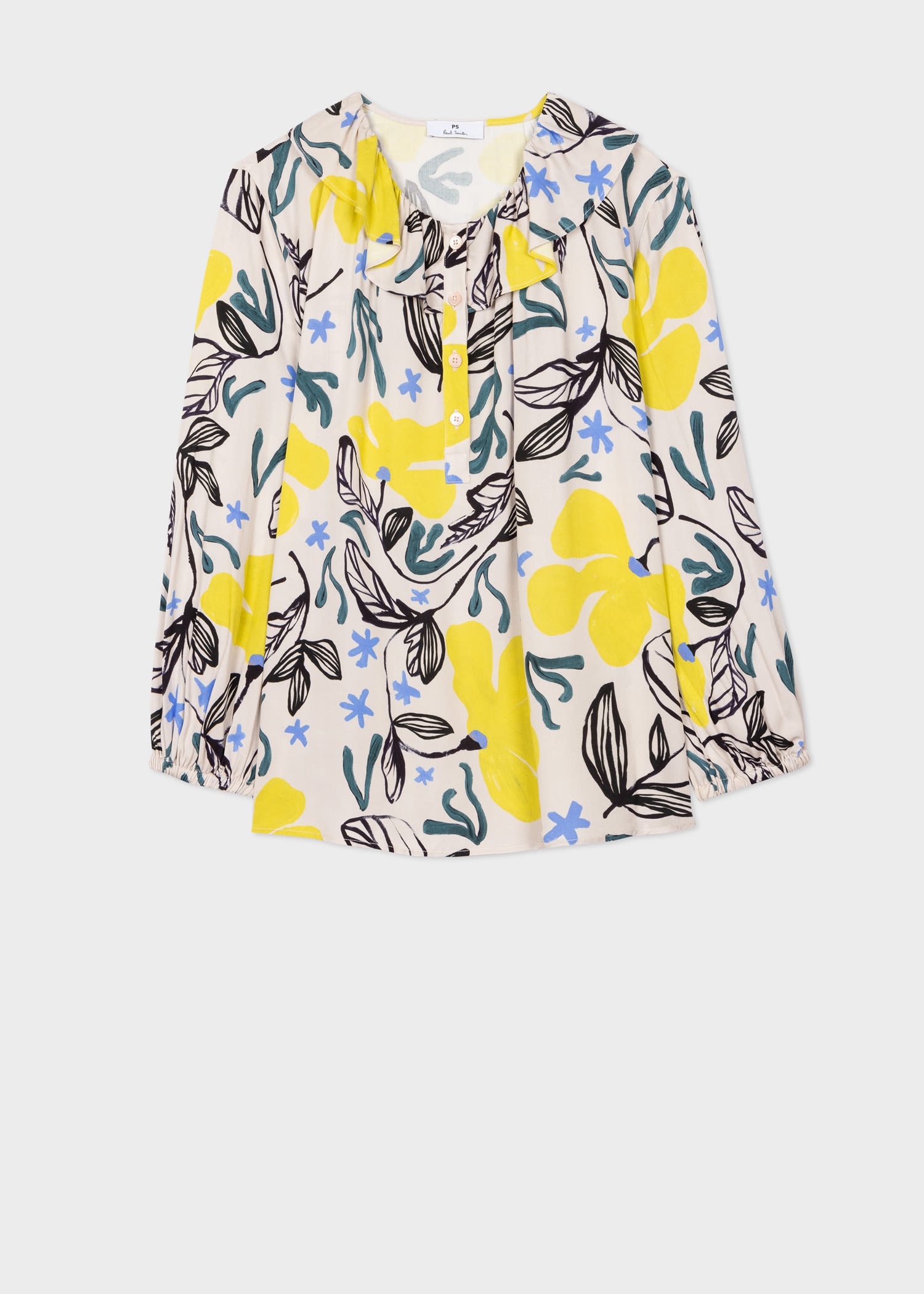 'Sea Floral' Long-Sleeve Top - 1