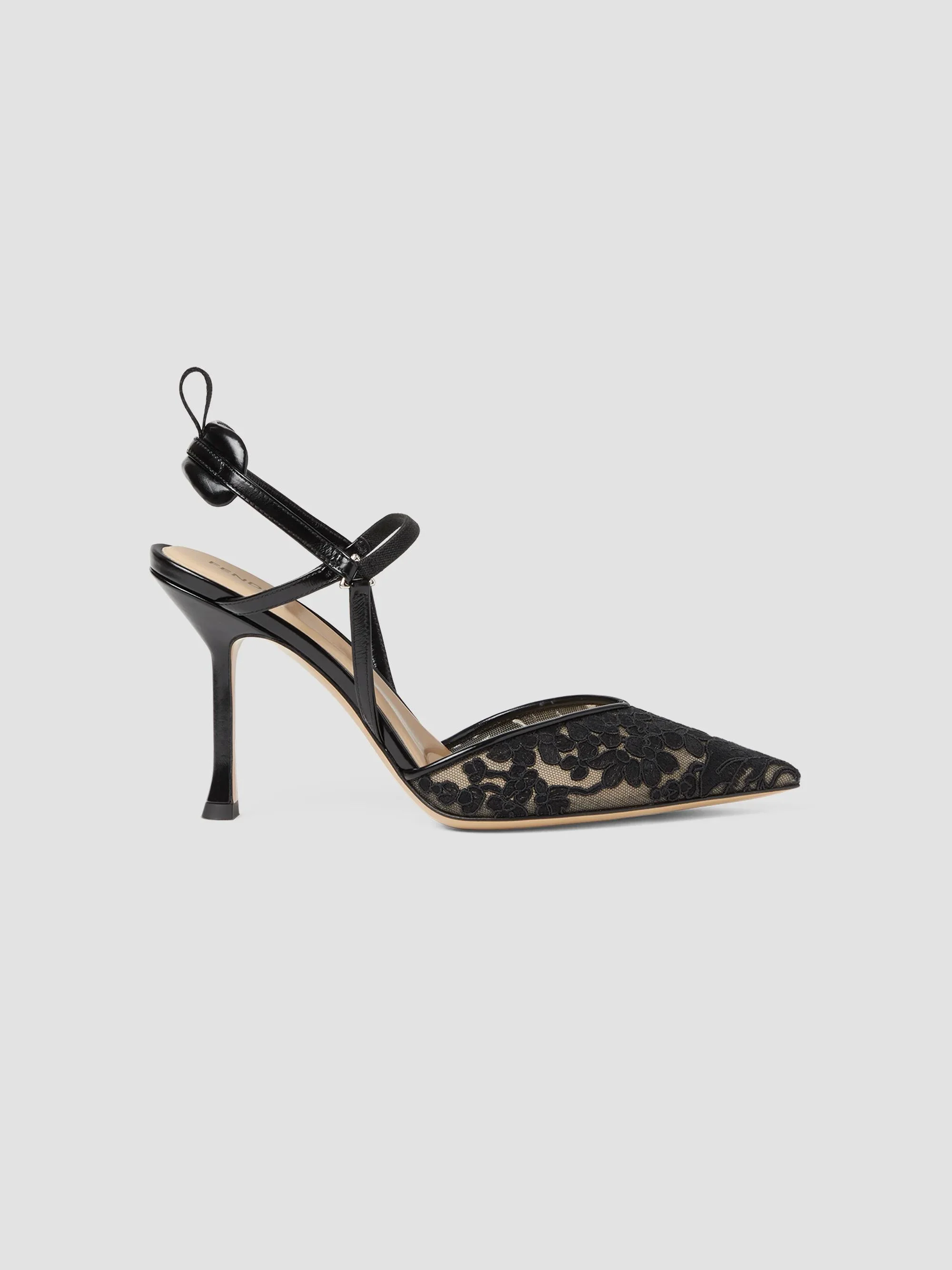 Women's Very Colibri 95MM Lace Slingback Sandals - Beige Nero - 1