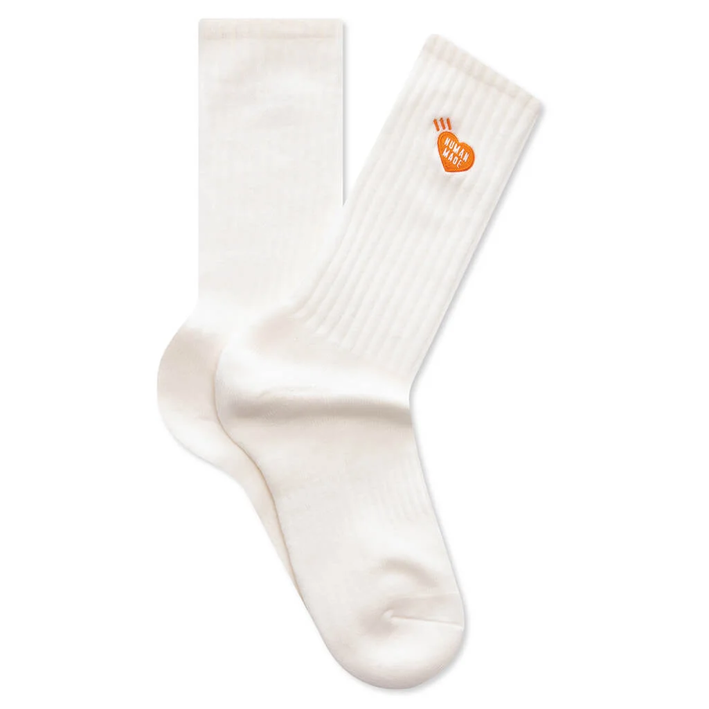 PILE SOCKS - WHITE - 1