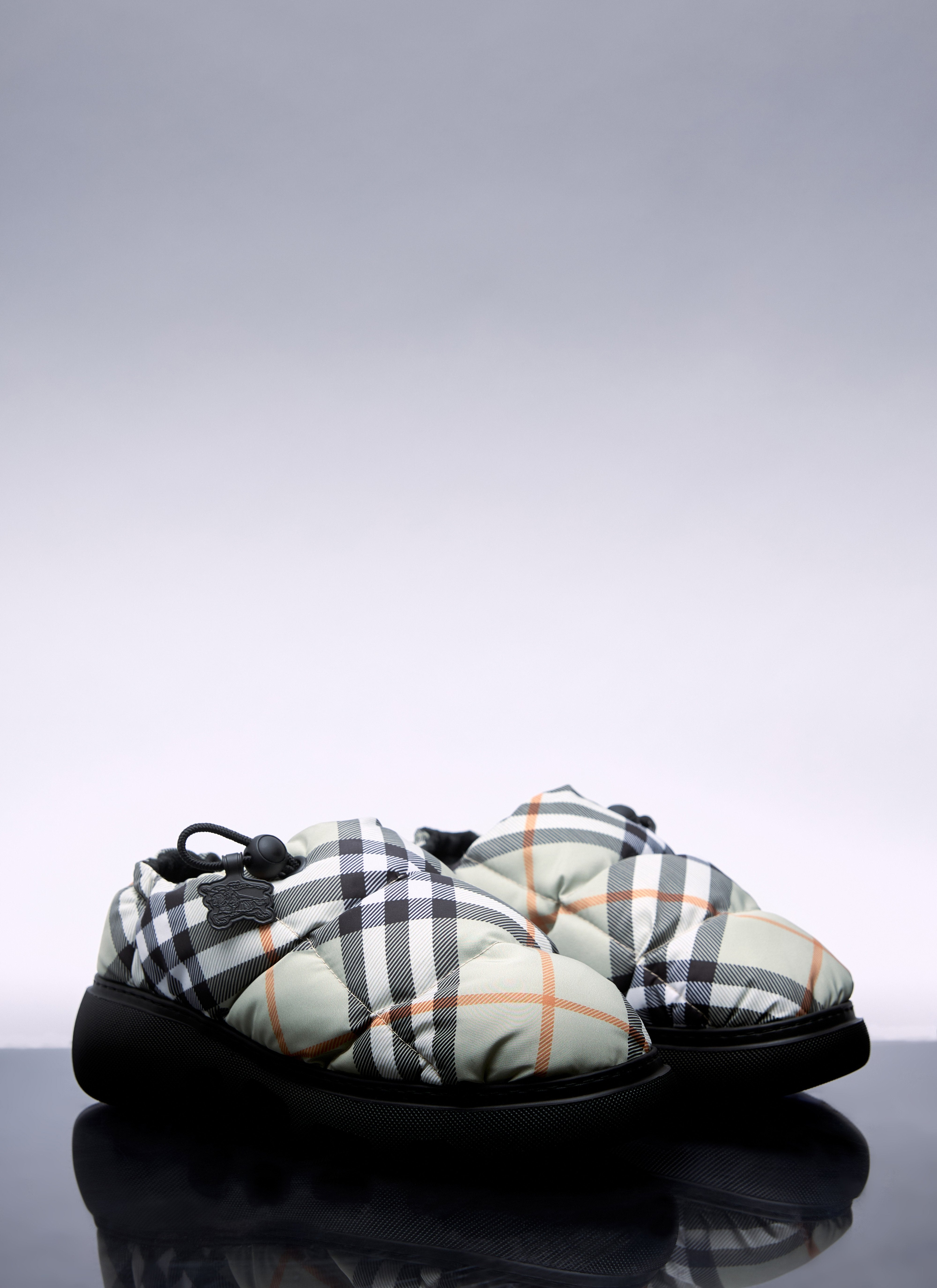 Burberry Women Check Nylon-Blend Pillow Mule - 3