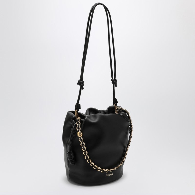 Loewe Flamenco Purse Bucket Bag Black Leather Women - 2