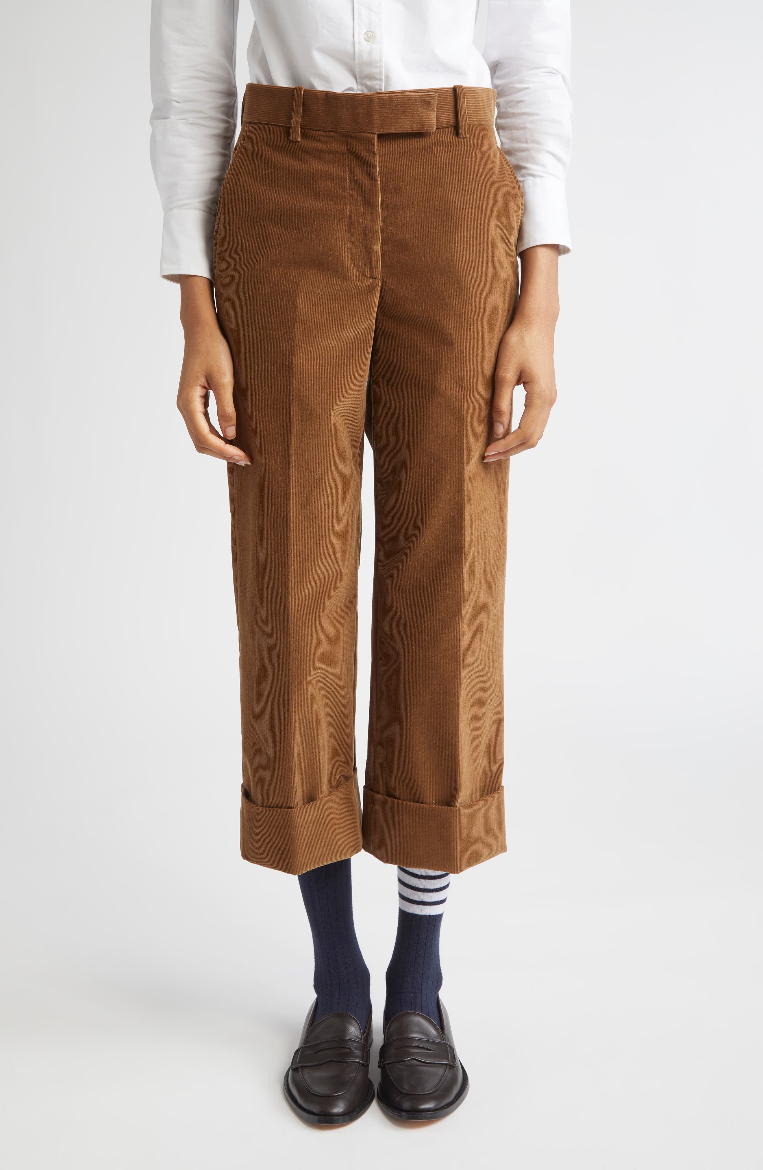 Thom Browne Fit 2 Cuffed Corduroy Pants at Nordstrom - 1