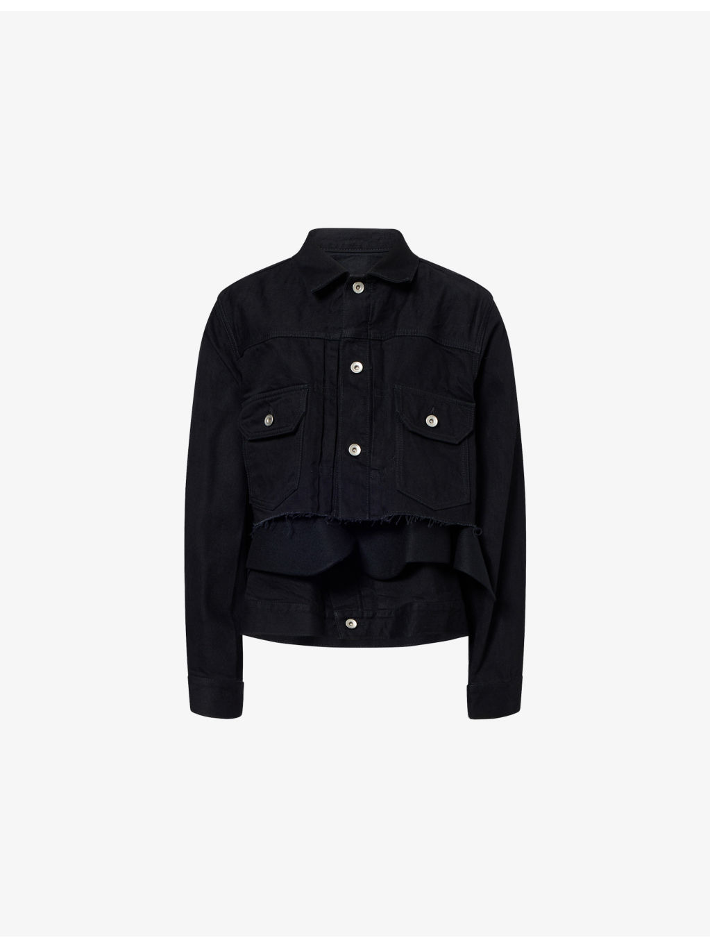 Cropped Panels Denim Jacket - 1