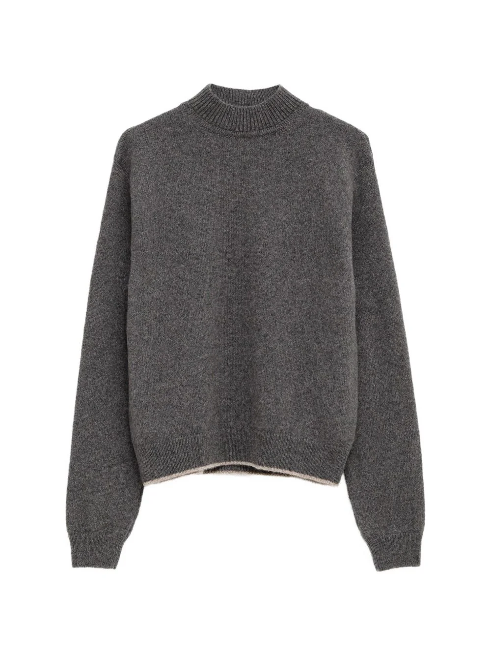 contrast-trim high-neck sweater - 1