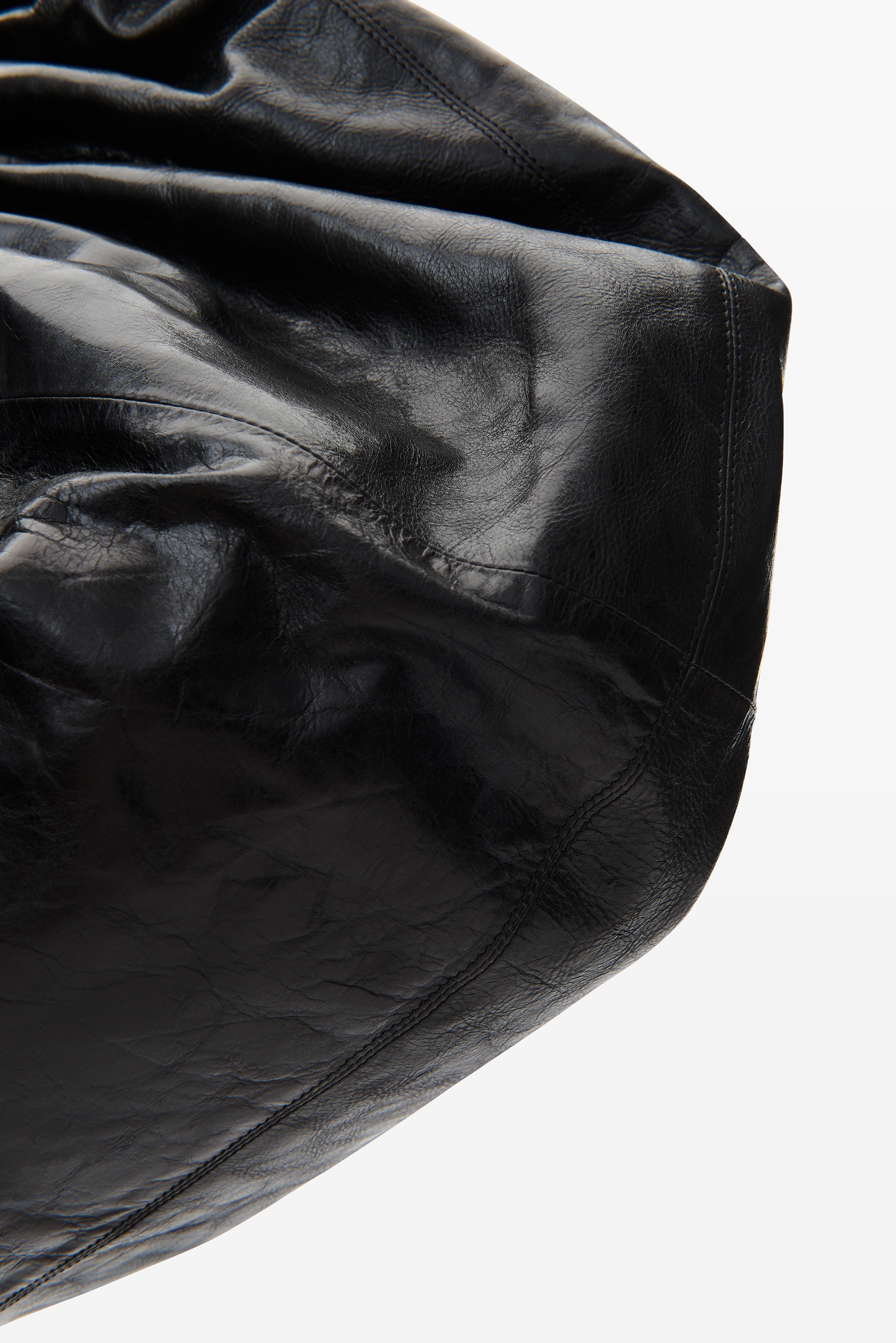crescent large shoulder bag in crackle patent leather - 6