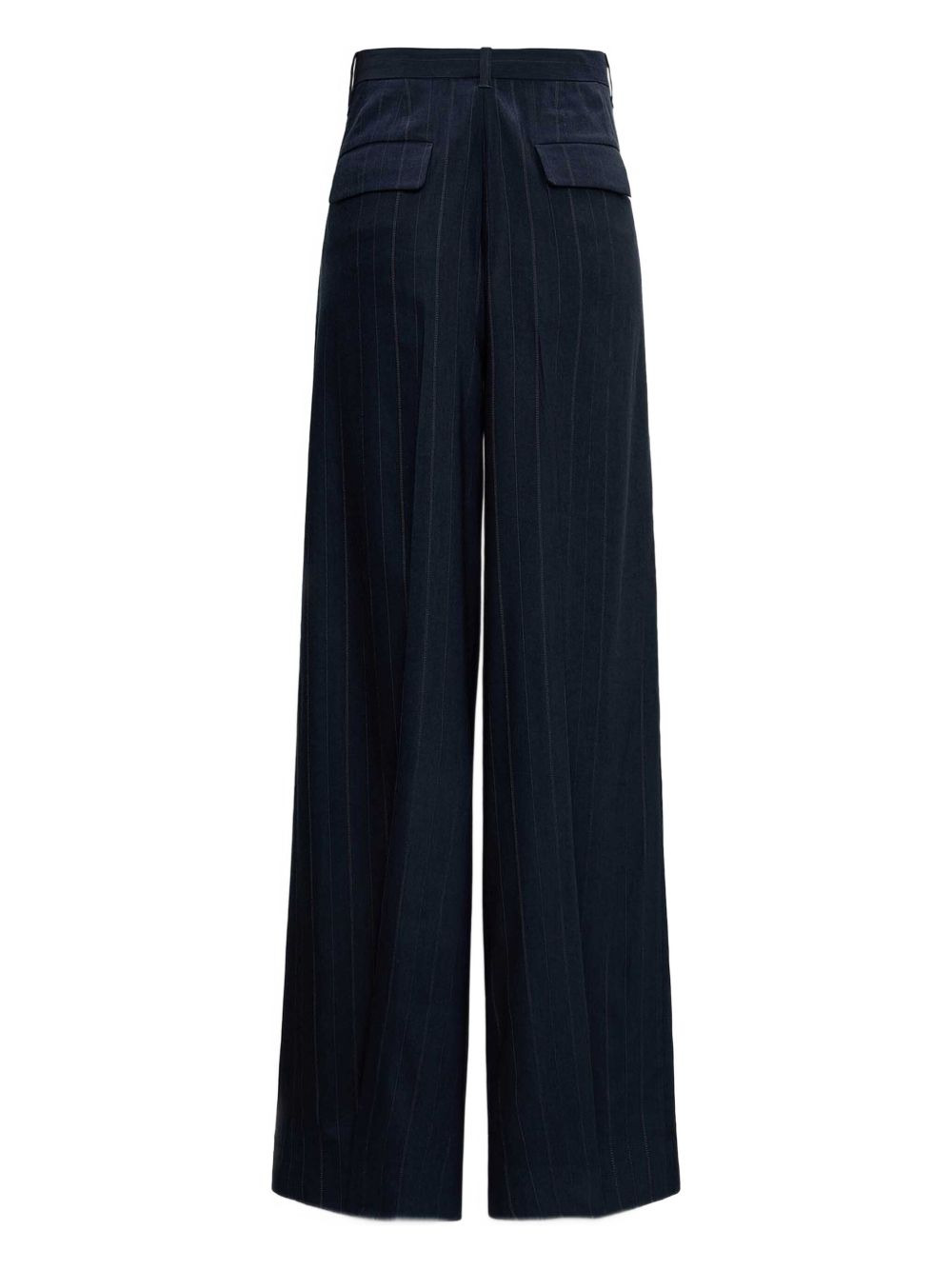 pinstriped wide-leg trousers - 5