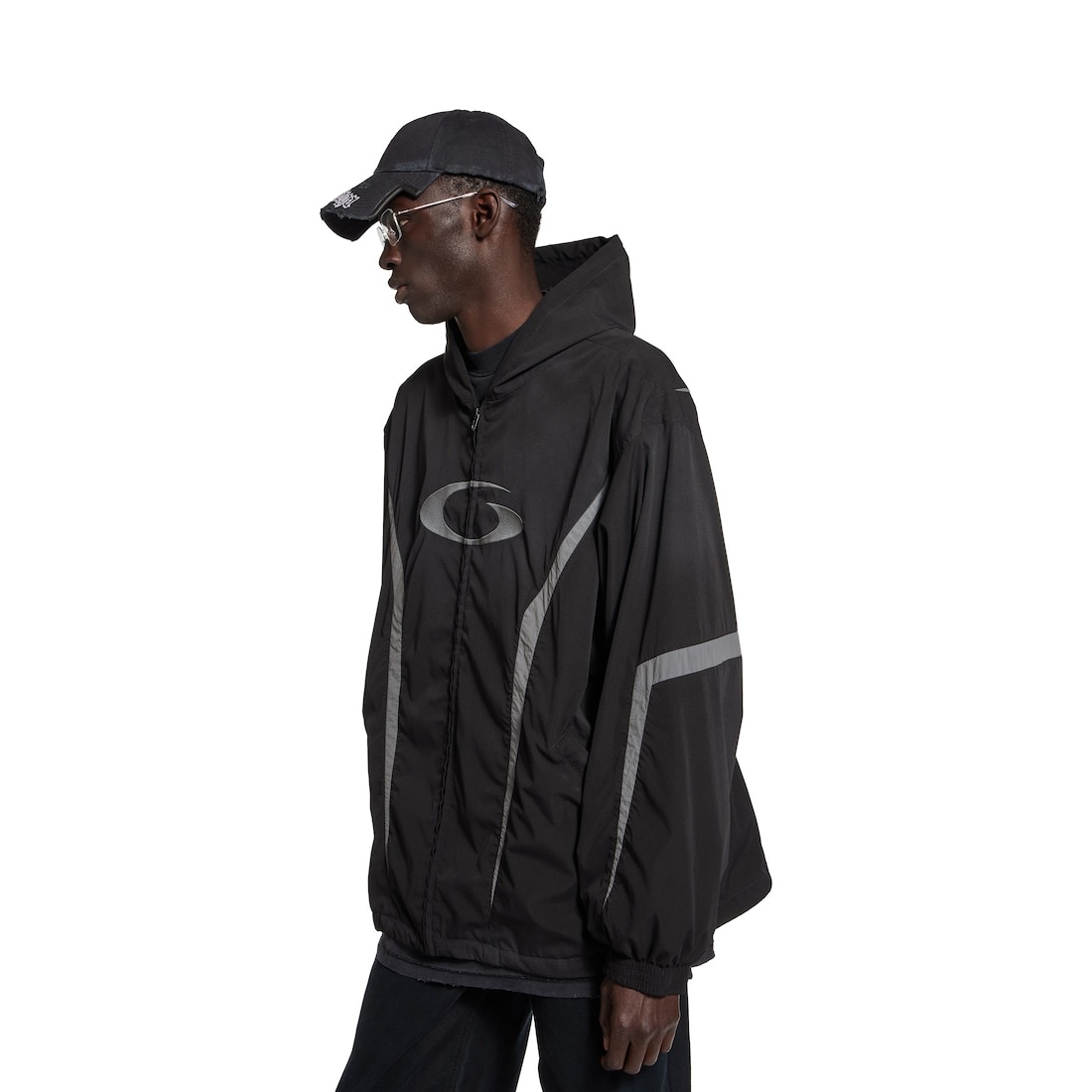 Men's Loop Sports Icon Large Tracksuit Jacket in Black/grey - 5