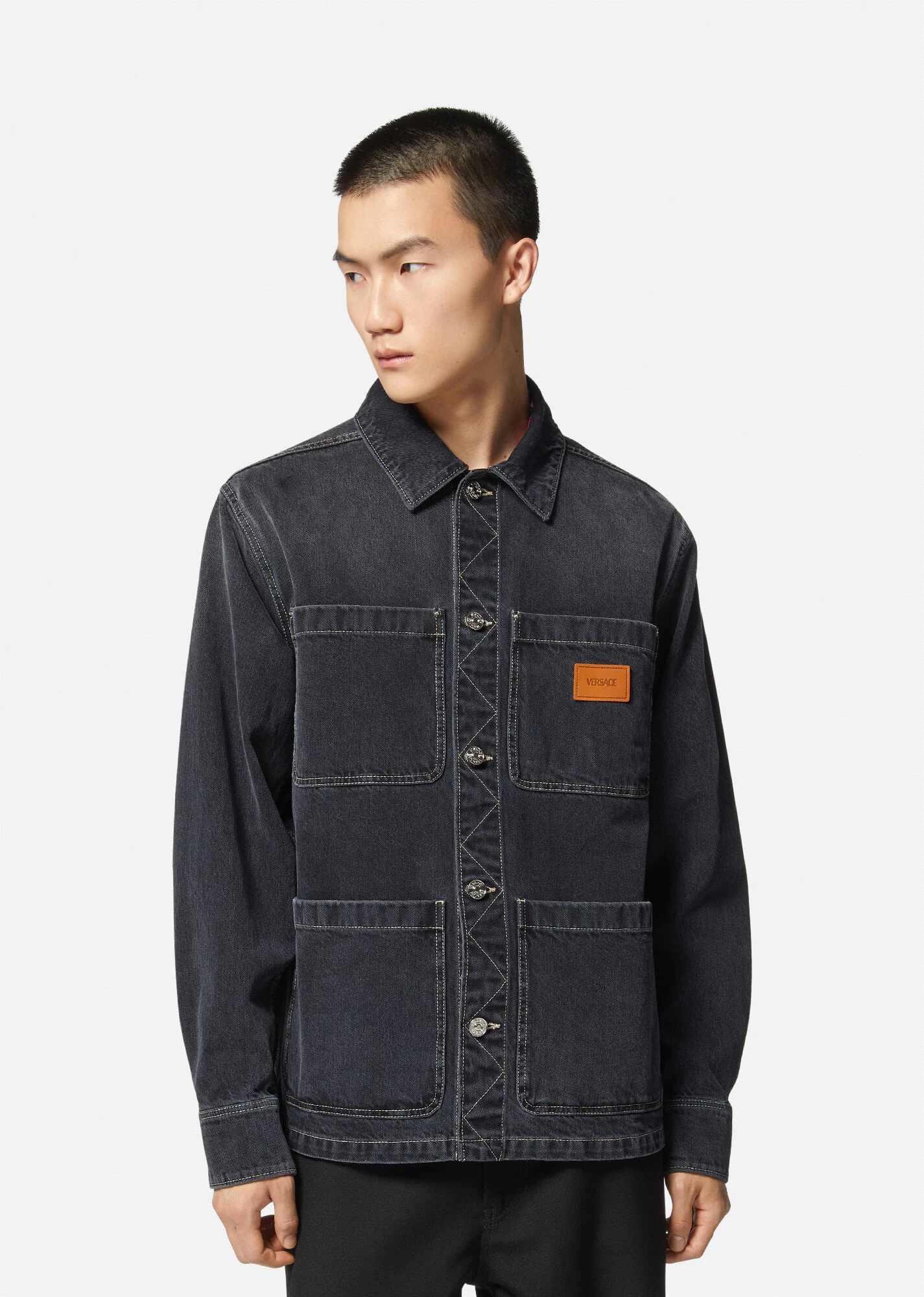 Logo Denim Overshirt - 3