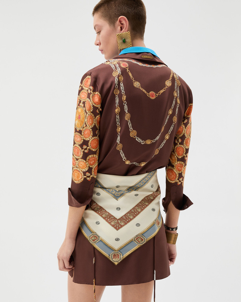 Printed Silk Twill Scarf 90 cm 4