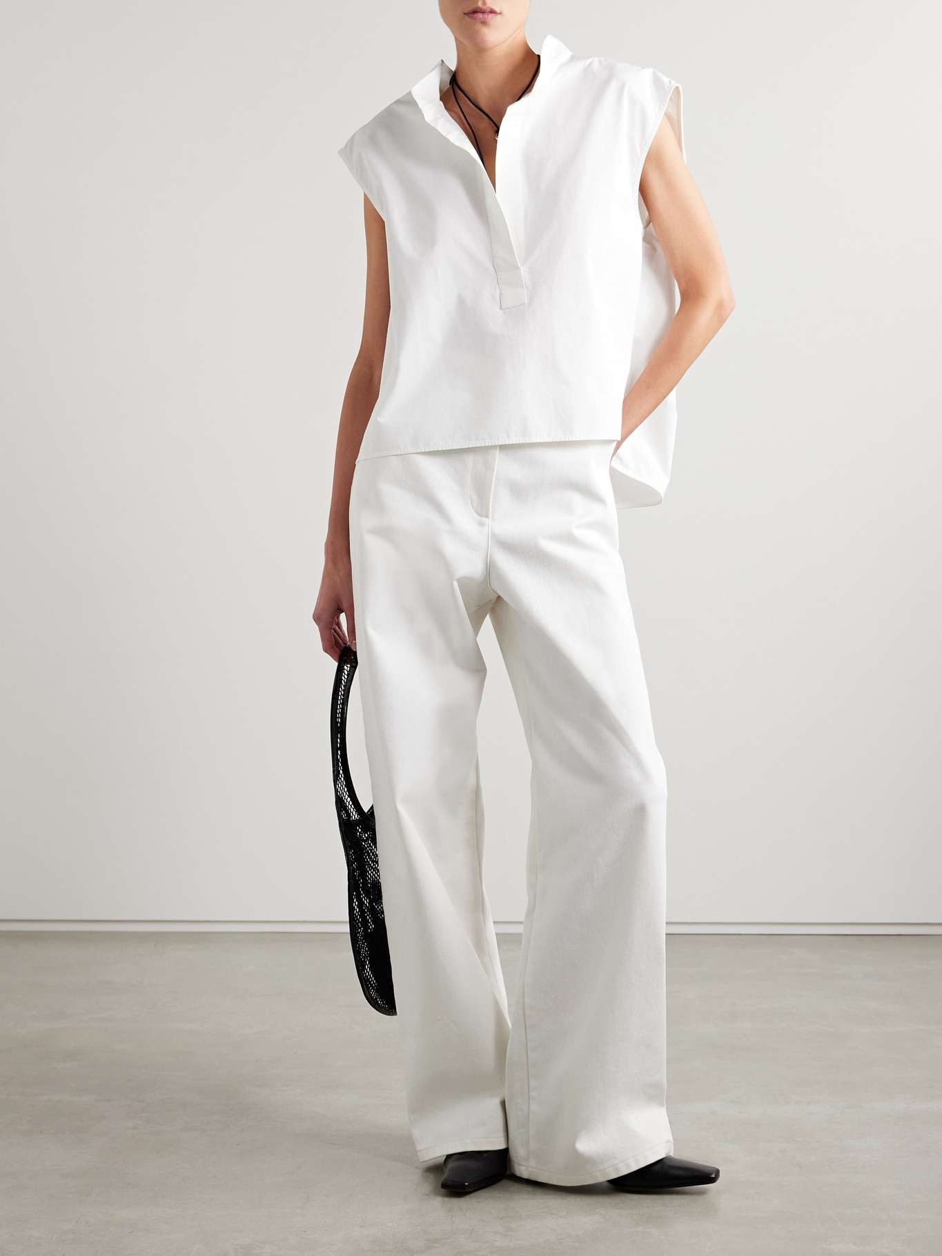 Dores cotton-poplin tunic White - 2