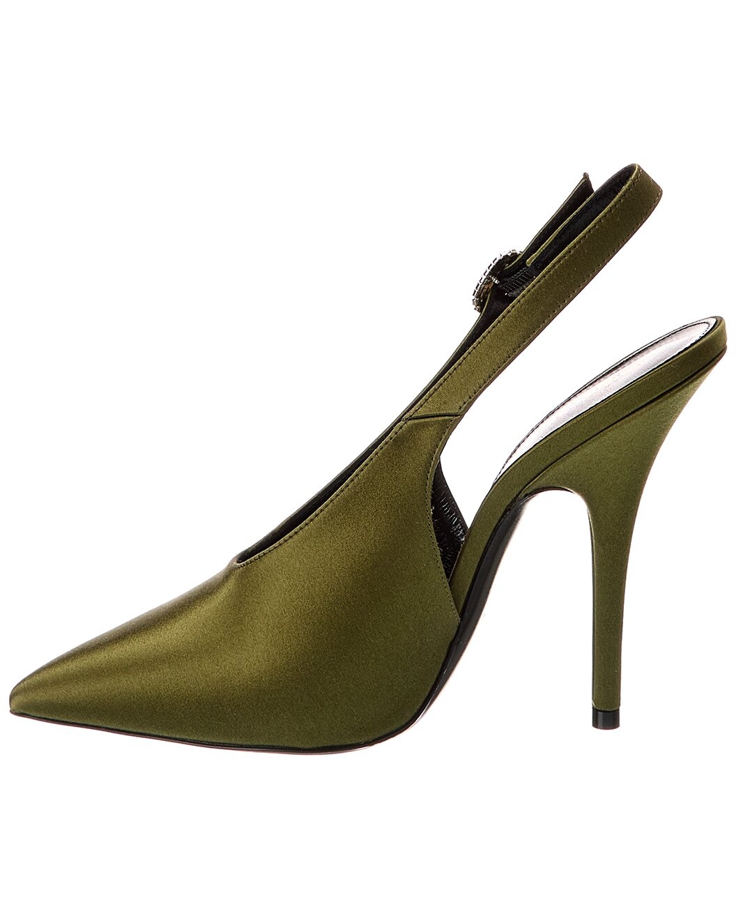Saint Laurent Yasmeen 115 Satin Slingback Pump - 2