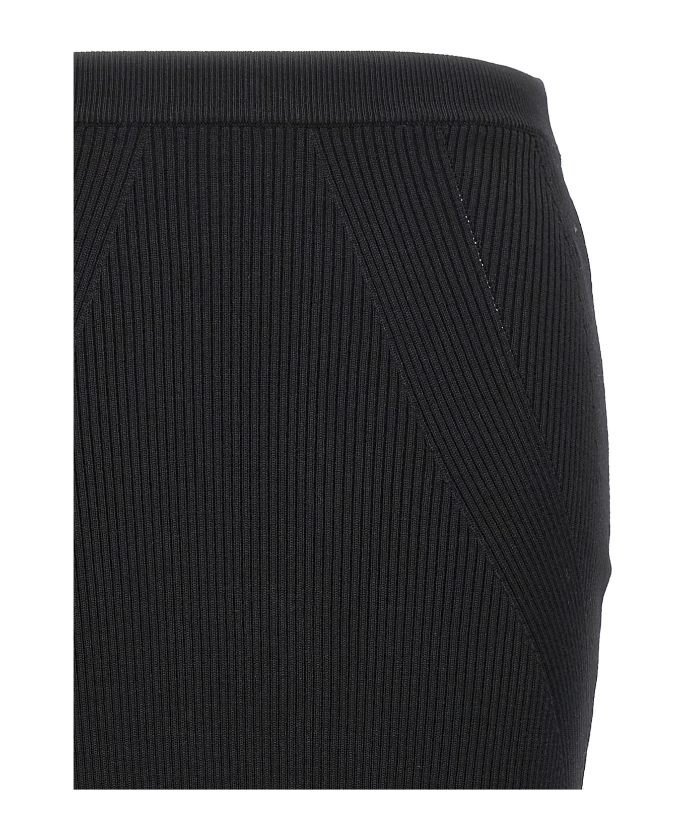 Wool Knit Midi Skirt - 3