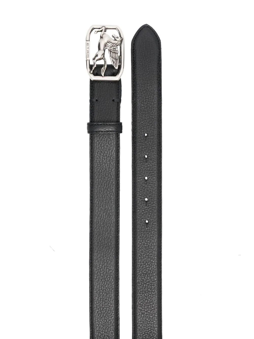 pegasus-buckle leather belt - 2