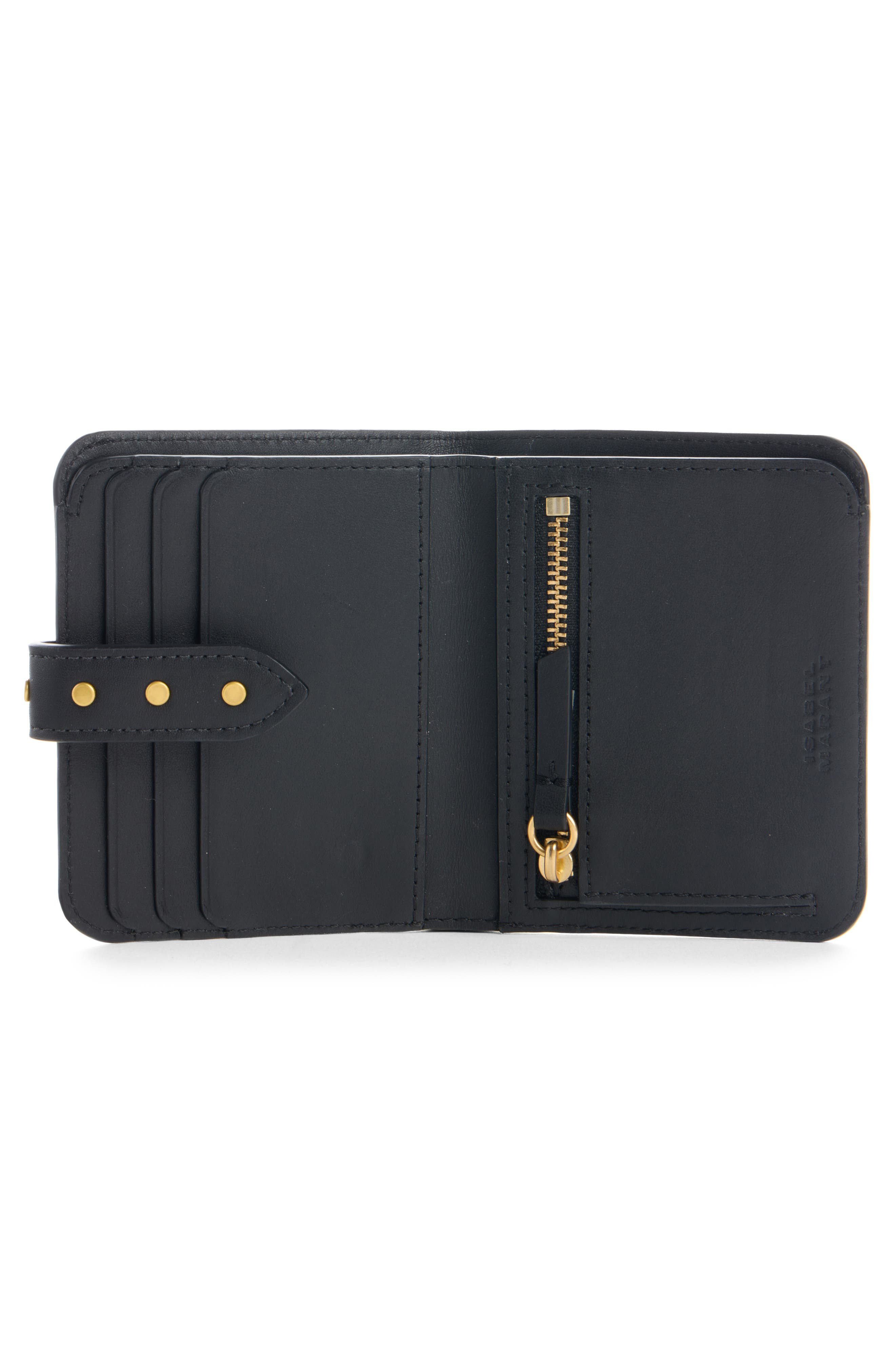 Isabel Marant Oskan Leather Wallet in Black at Nordstrom - 2