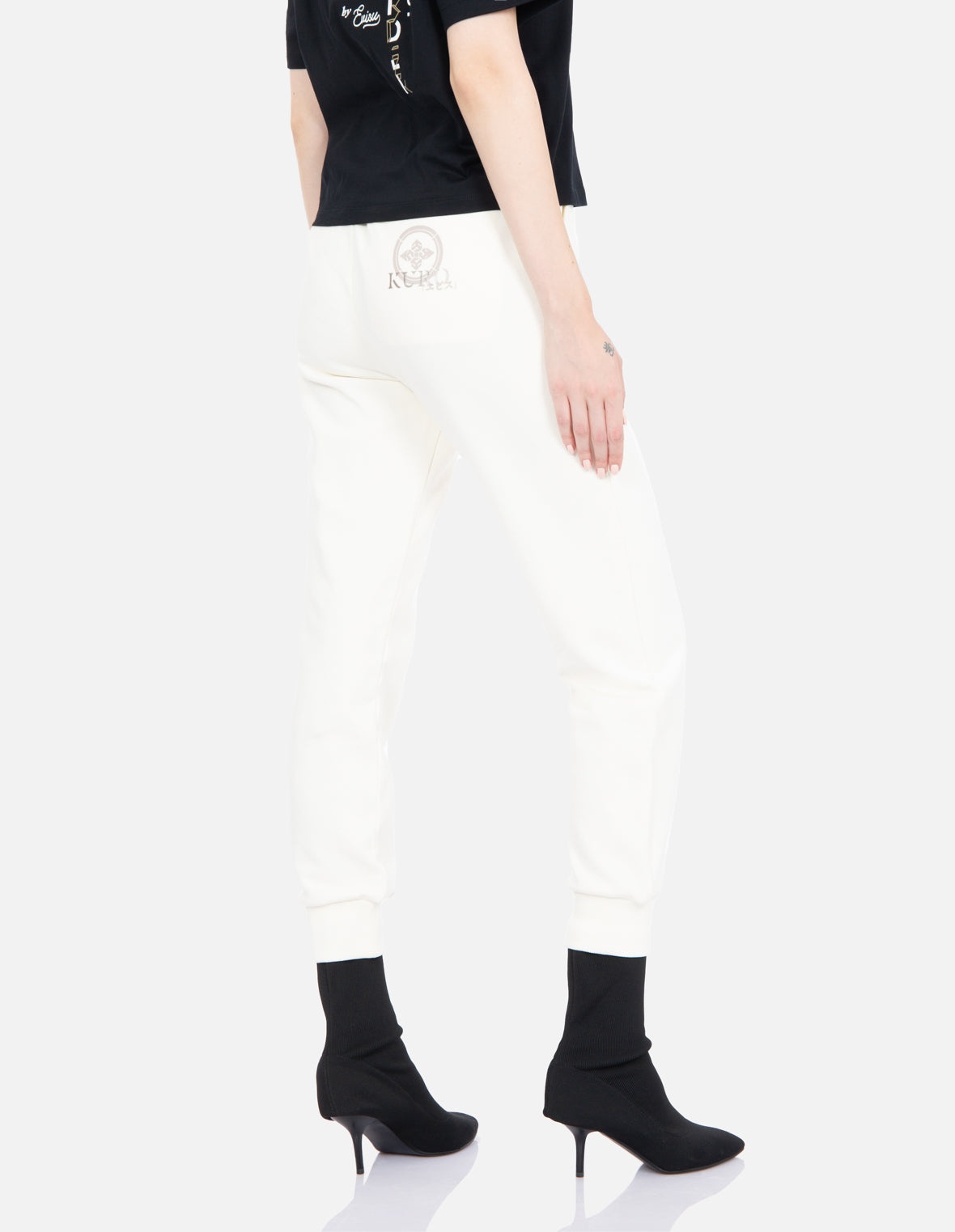 Kamon and Logo Print Sweatpants - 8