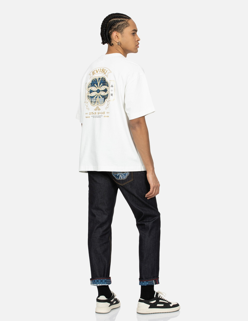 SEAGULL AND KAMON SASHIKO EMBROIDERY CARROT FIT JEANS #2017 3