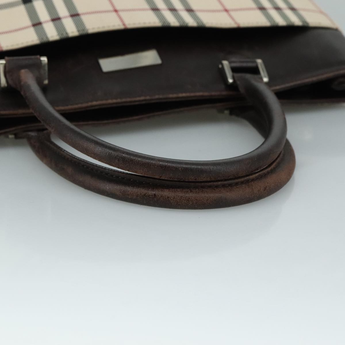 Burberry Nova Check Hand Bag Canvas Beige - 7
