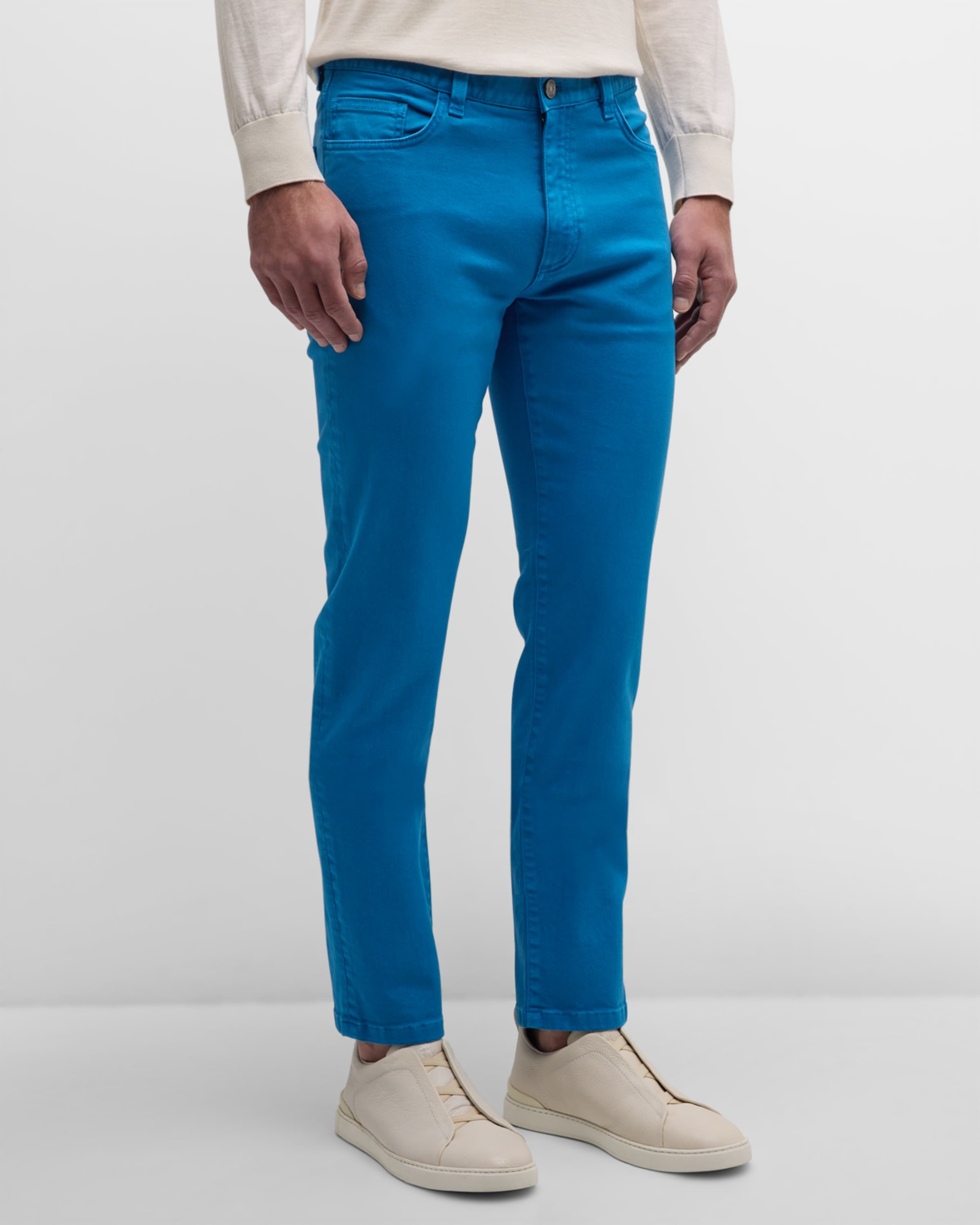 Men's Garment-Dyed Straight-Leg Denim Jeans - 2
