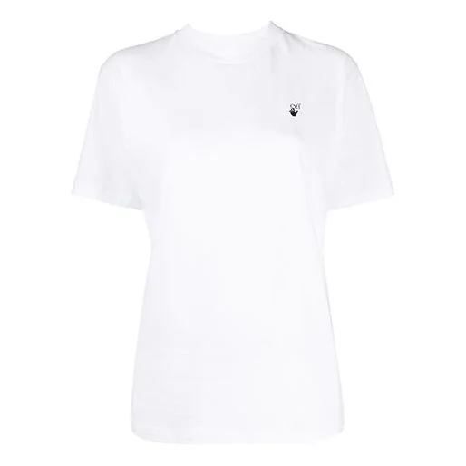 (WMNS) Off-White Back Flowers Arrow Short Sleeve White OWAA049E20JER0090155 - 1