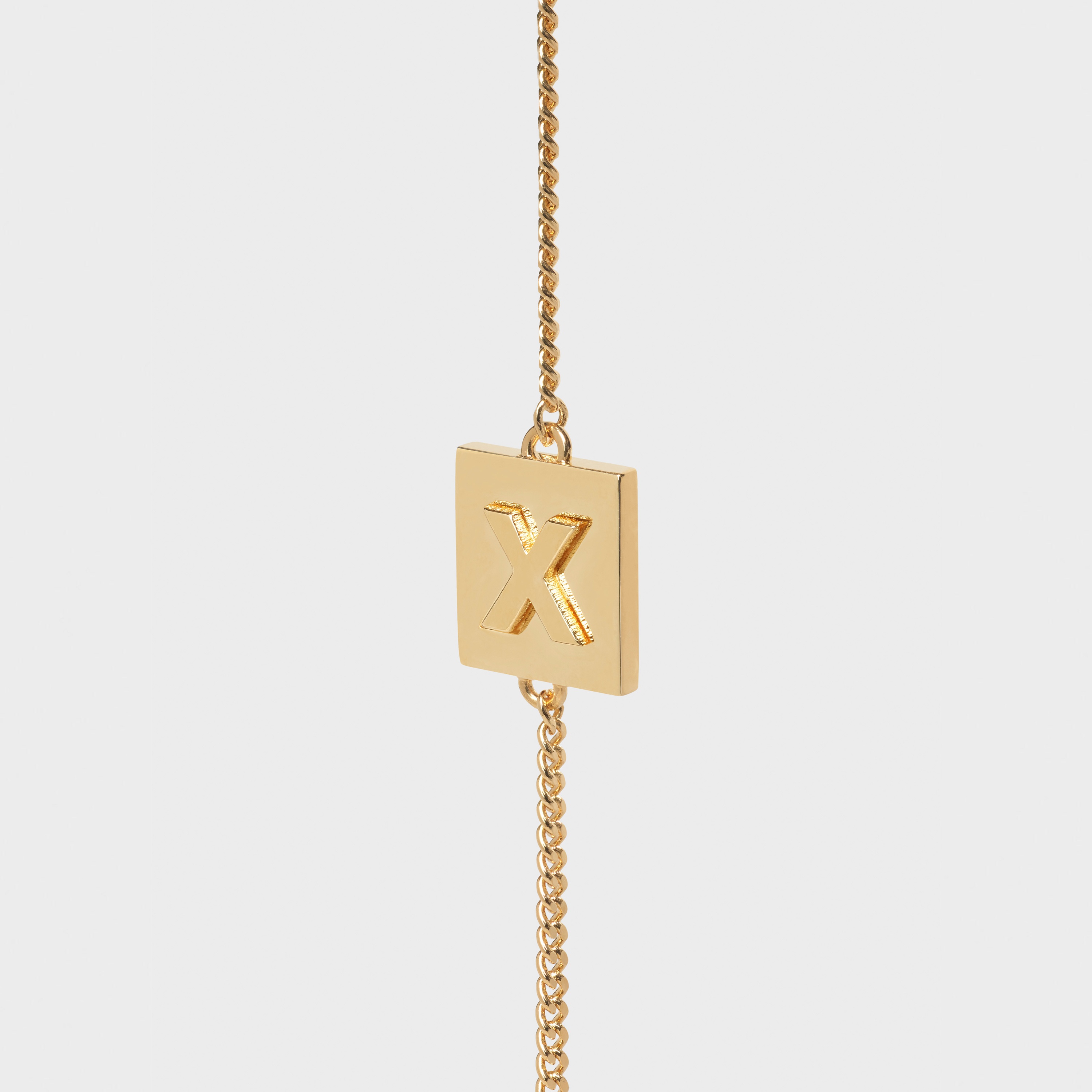 Alphabet X Bracelet in Brass - 1