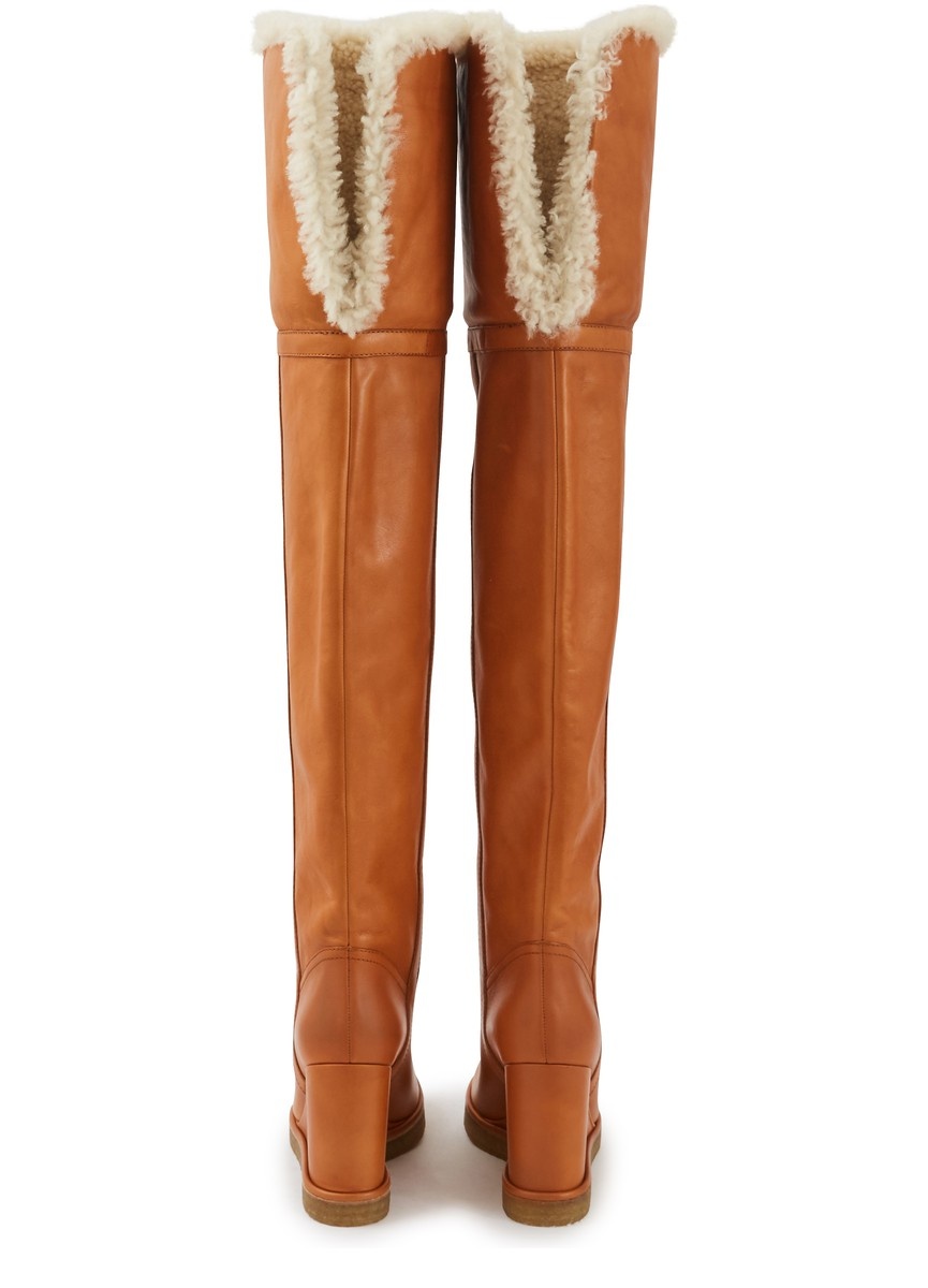 Manon Wedge Thigh Boots - 3