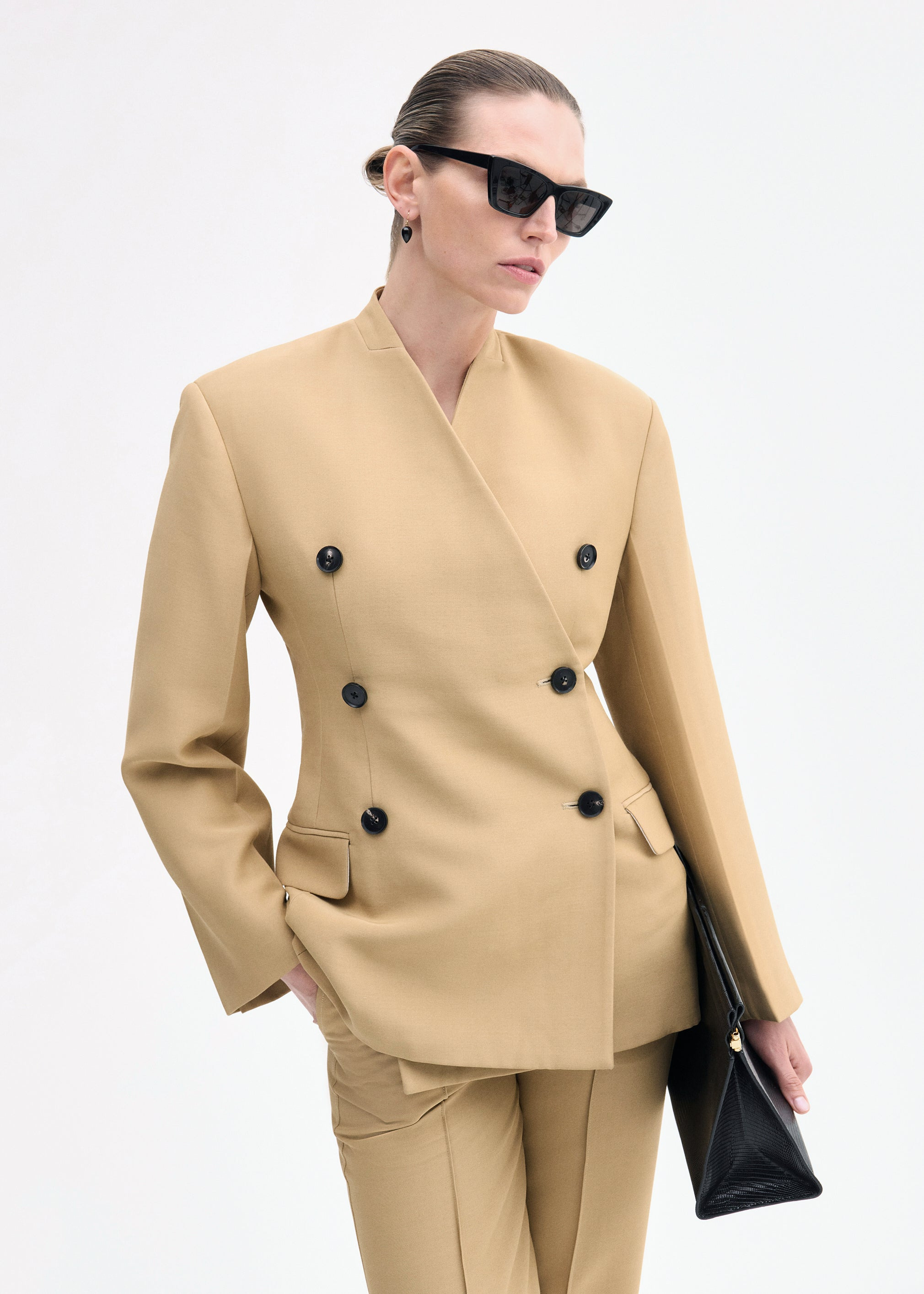 Sculptural Collarless Jacket - 2