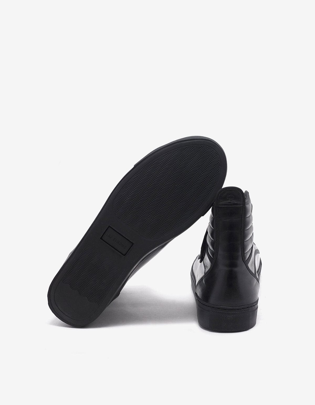 Raf Simons Black Velcro Strap High Top Trainers - SS17 - 3