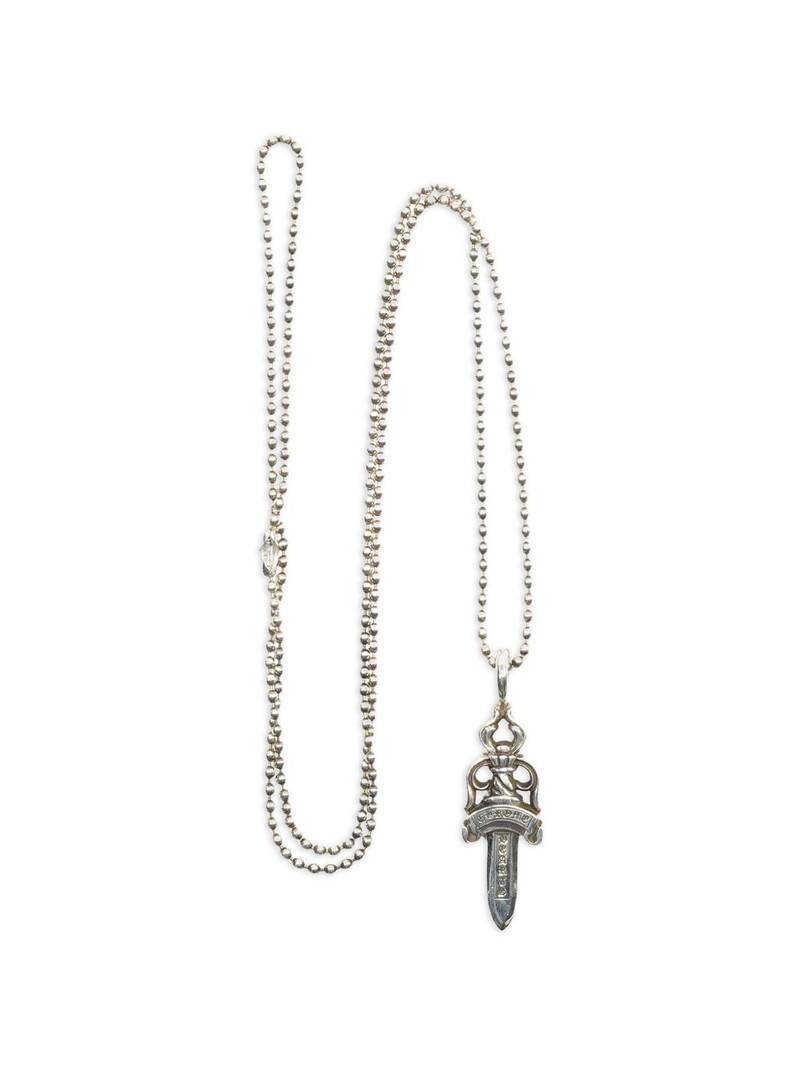 ball chain dagger-pendant necklace 1