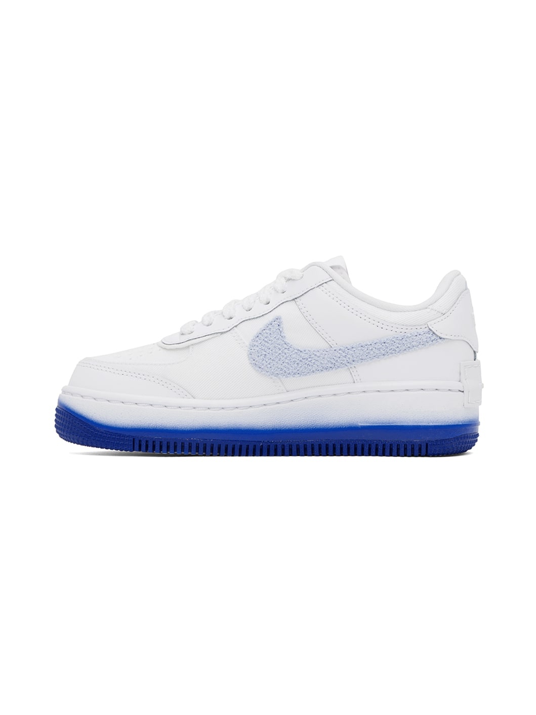 White & Blue Air Force 1 Shadow Sneakers - 3