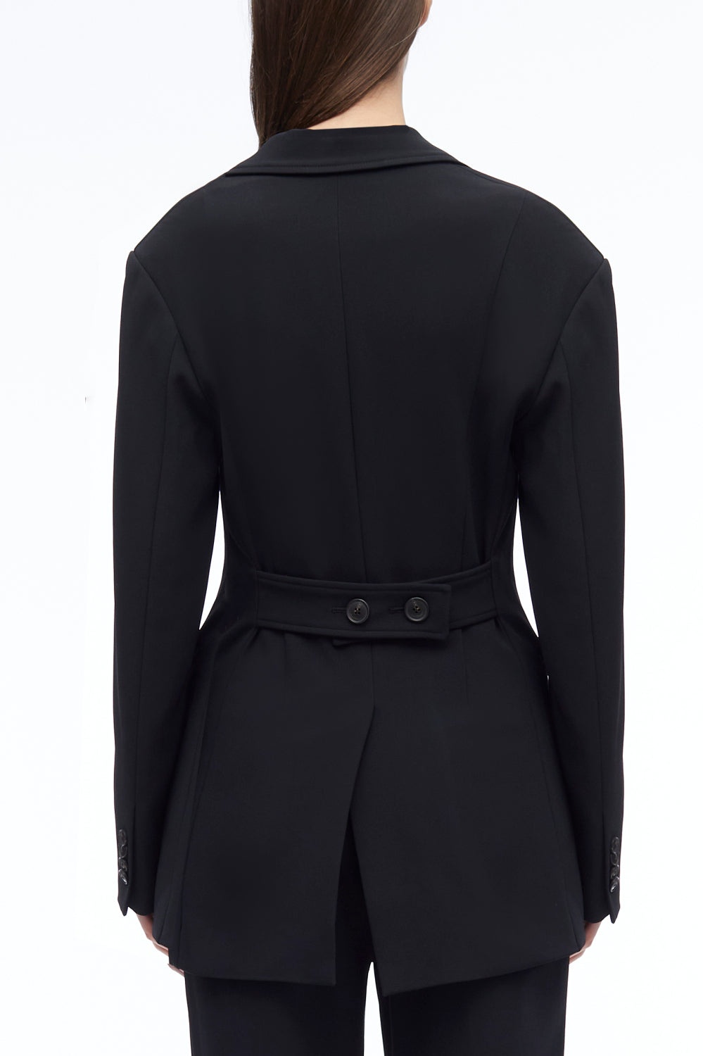 Matte Crepe Cinched Blazer - 5