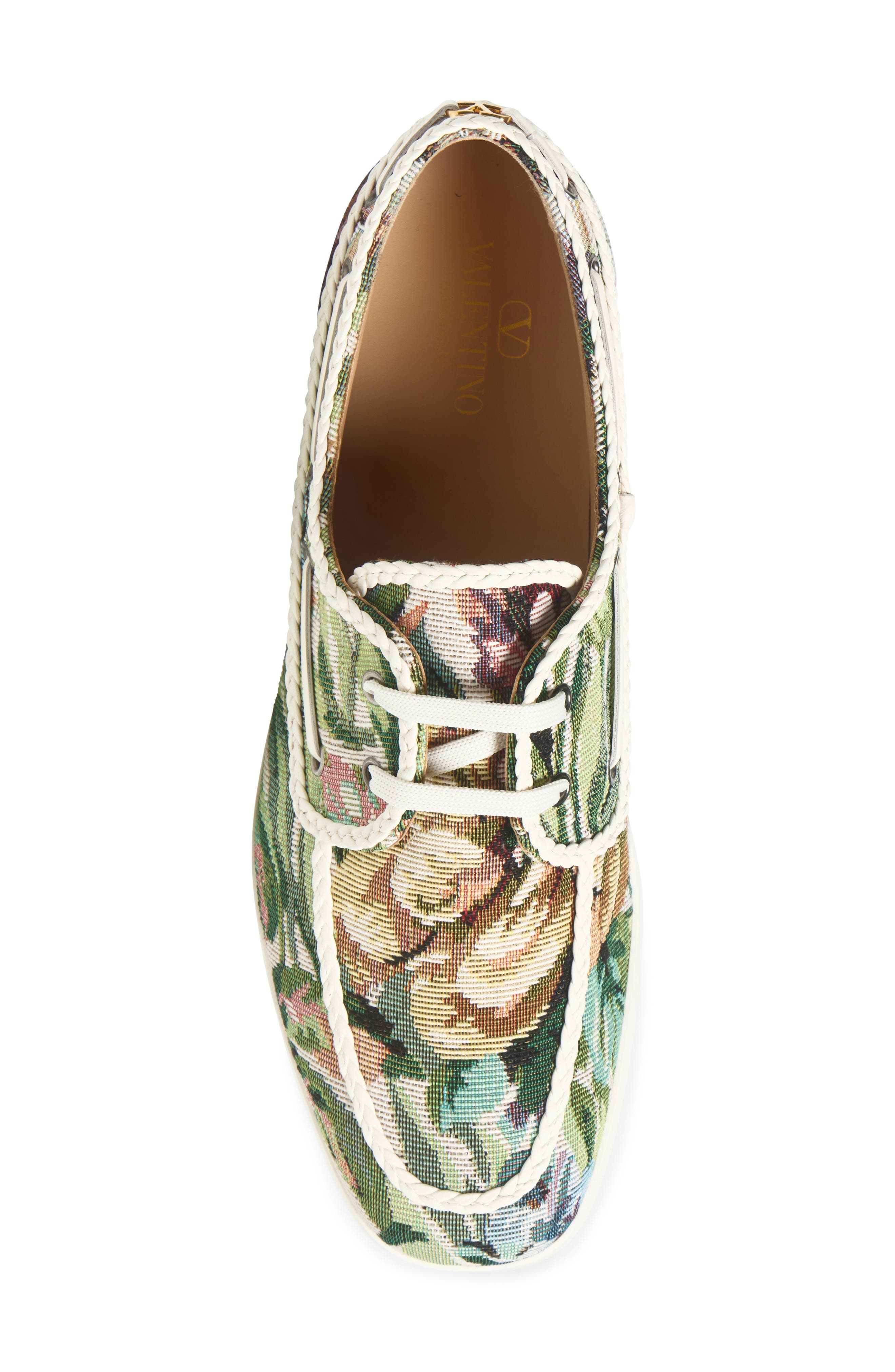 Valentino Garavani Palm Avenue Jacquard Boat Shoe in Multicolor/Ivory at Nordstrom - 5