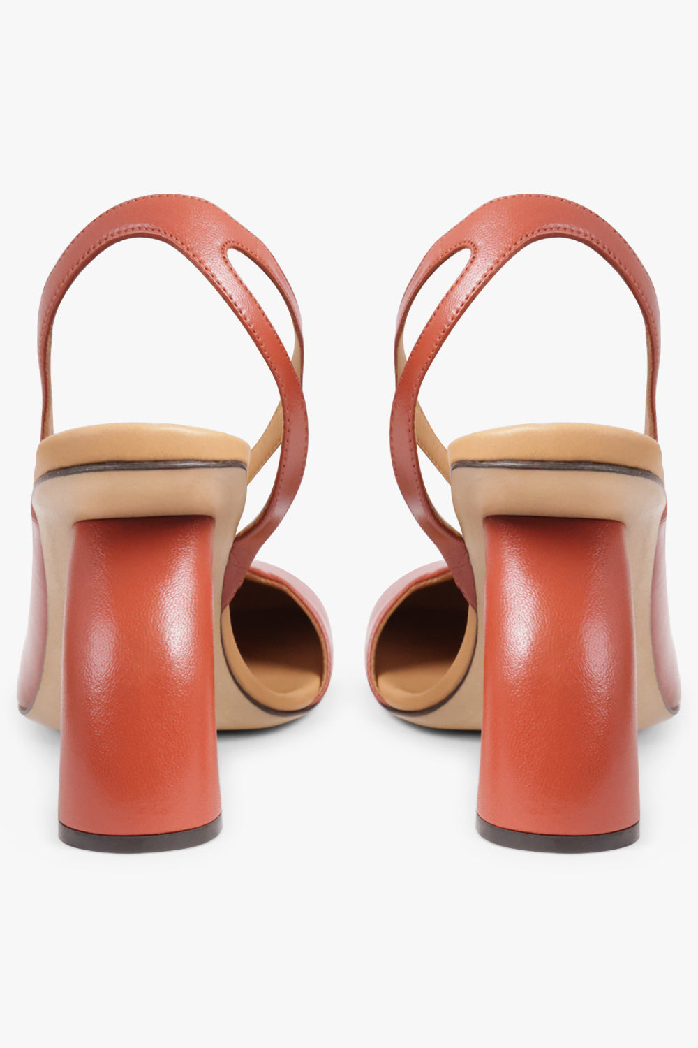 CURVED CLOSED TOE 95MM SLINGBACK HEEL | BRIQUE - 5