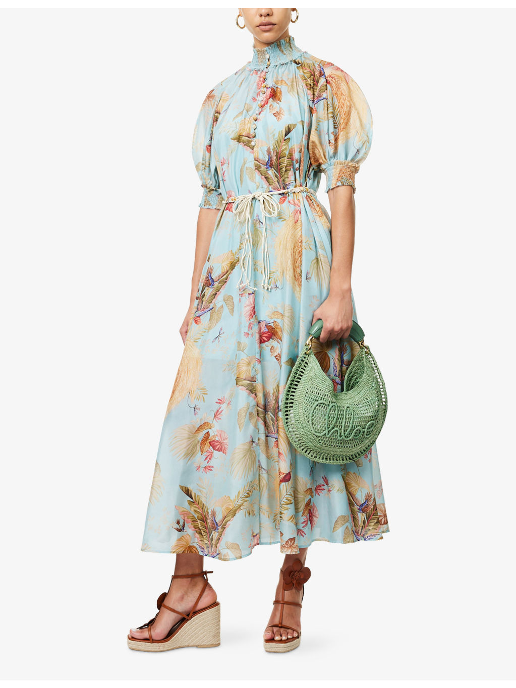 Ascension Billow Floral-Print Silk Maxi Dress - 2
