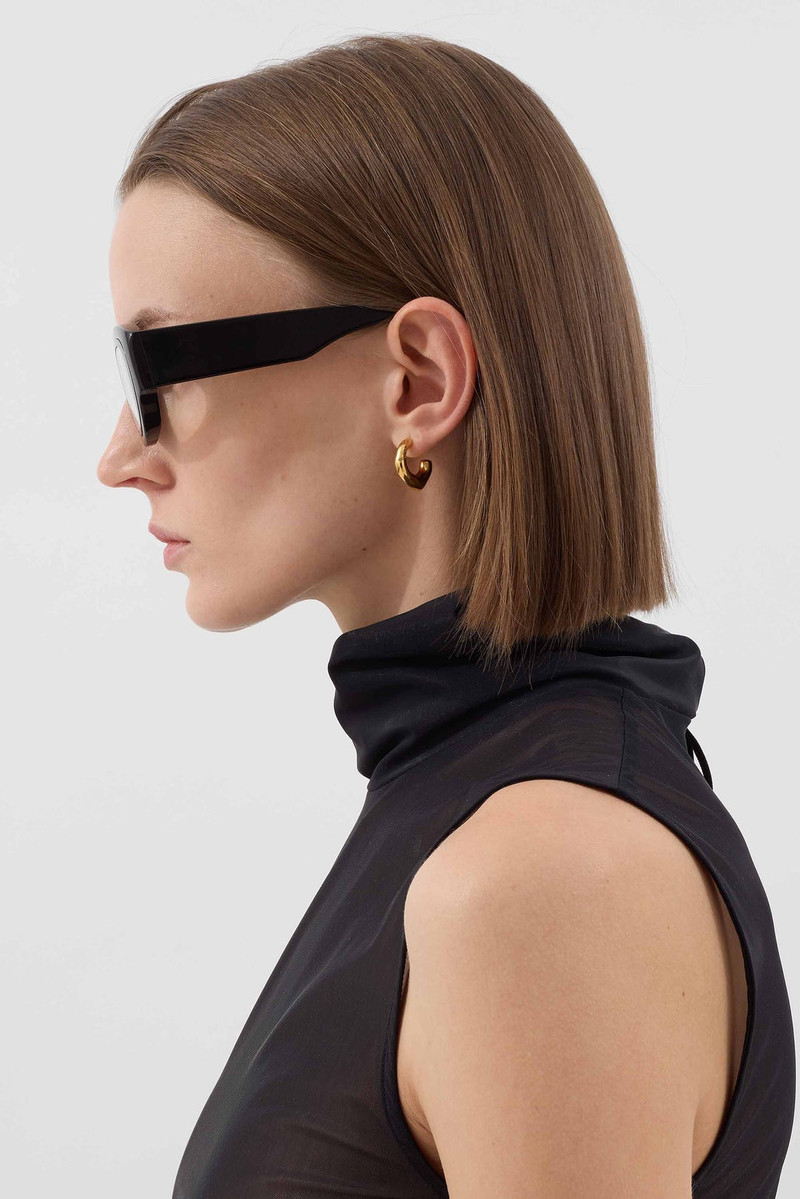 SUNNEI SINGLE METALLIZED EARRING / gold outlook