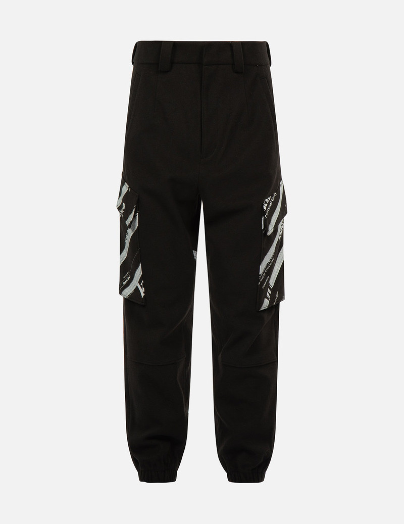 Logo Printed Pannels Cargo Pants 1