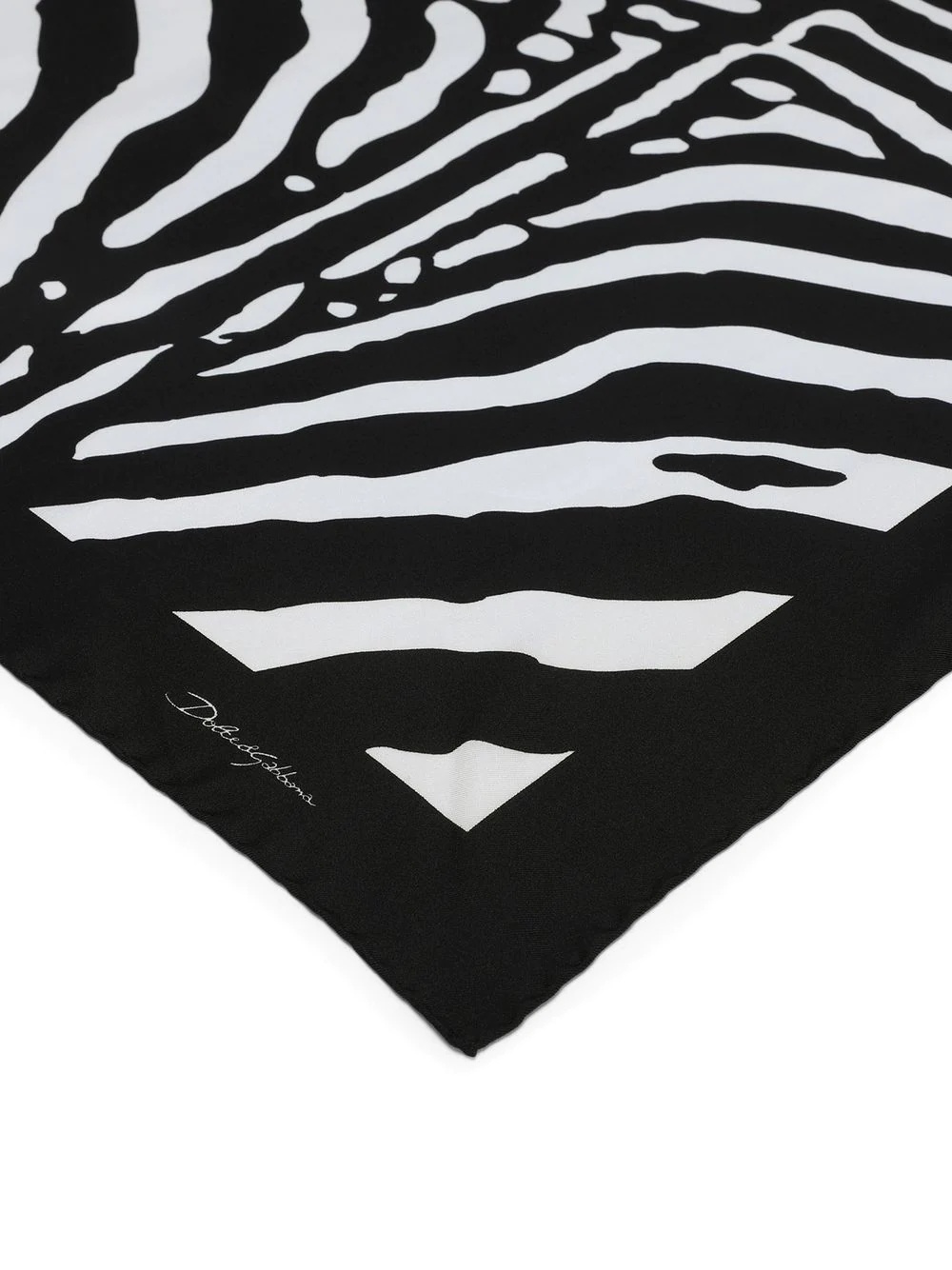 zebra-print silk foulard - 3