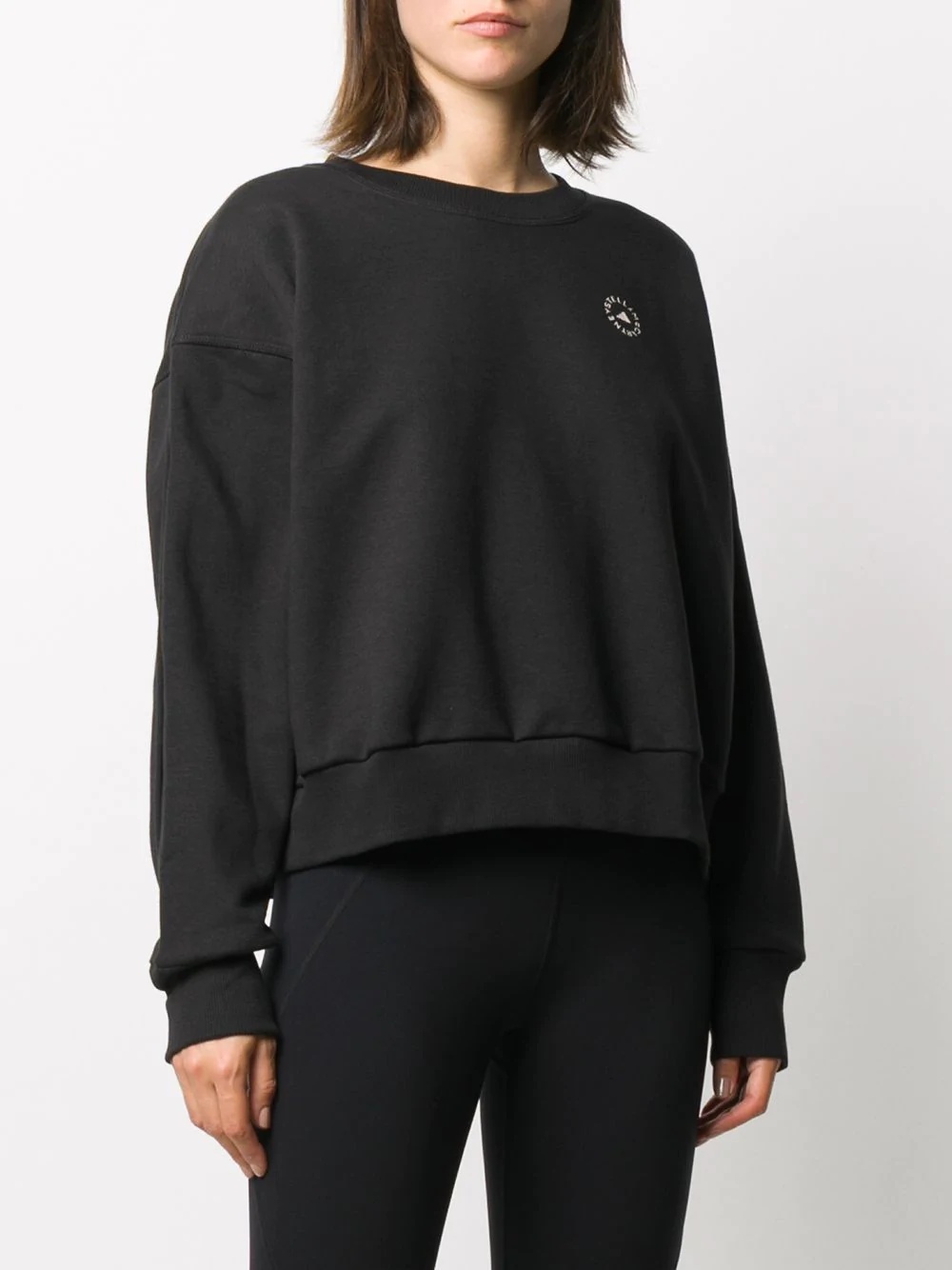 logo print crew neck sweatshirt - 3