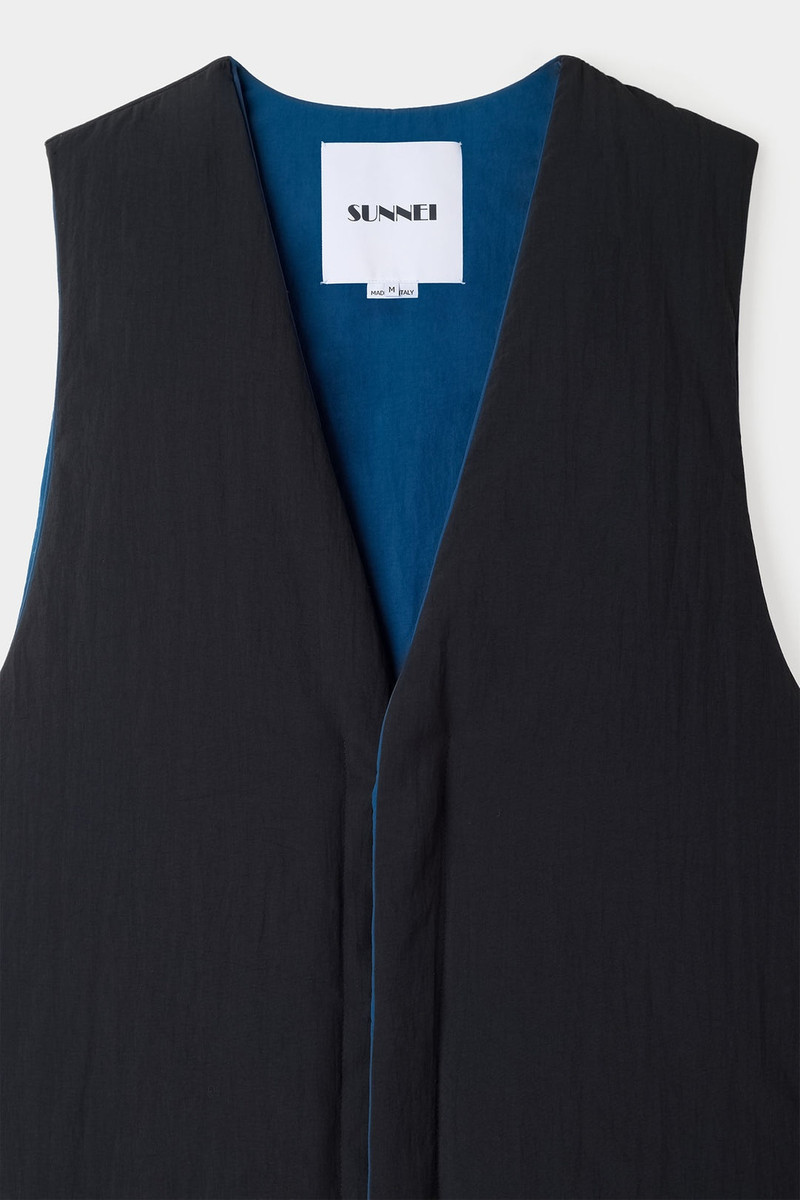 GILET / dark blue & dark grey 3
