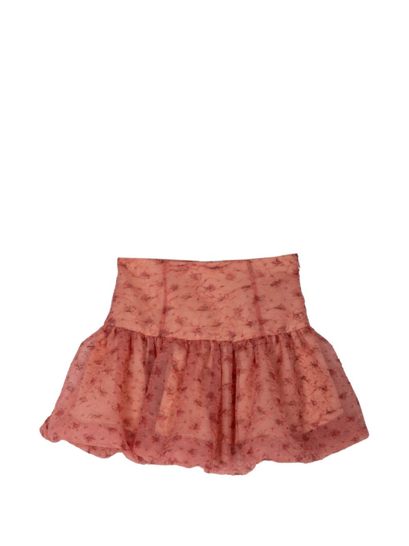 shibori organza short skirt 1