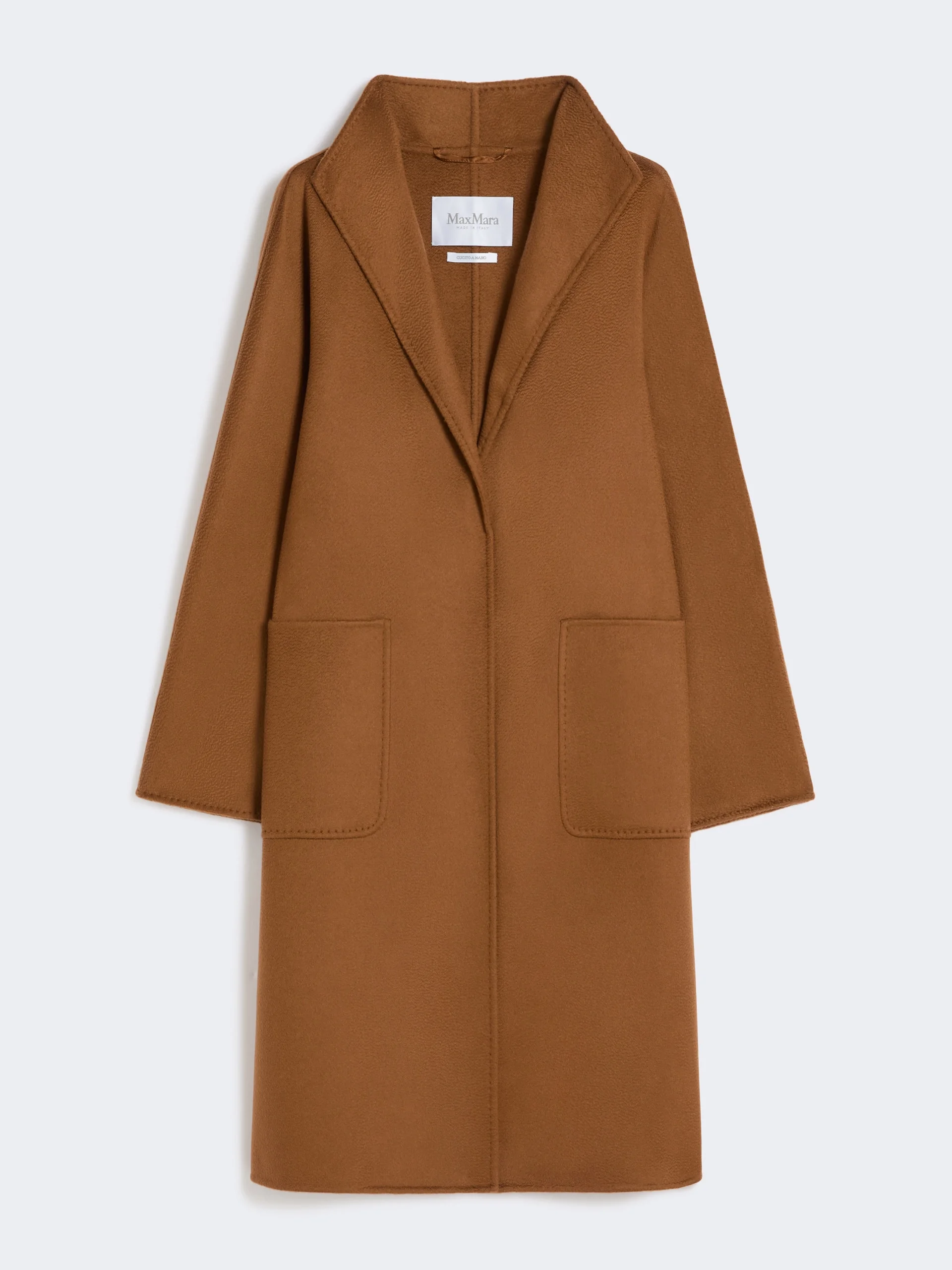 LILIA Midi cashmere cardigan coat - TOBACCO - 1