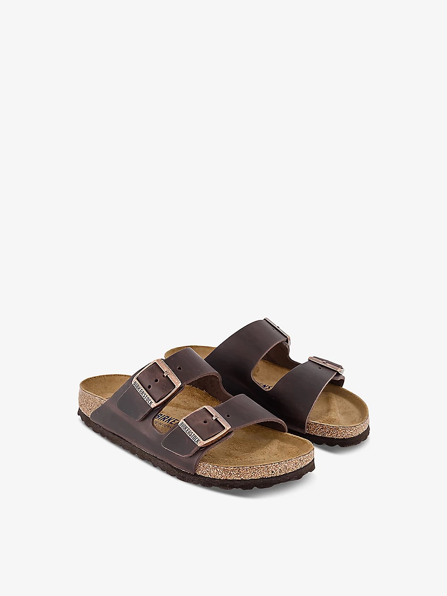 Arizona two-strap leather sandals - 3