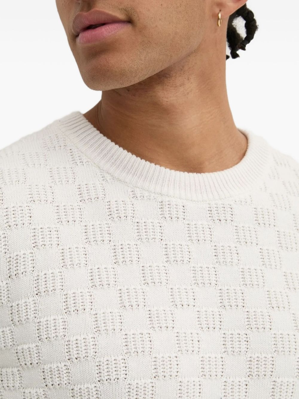checked sweater - 4