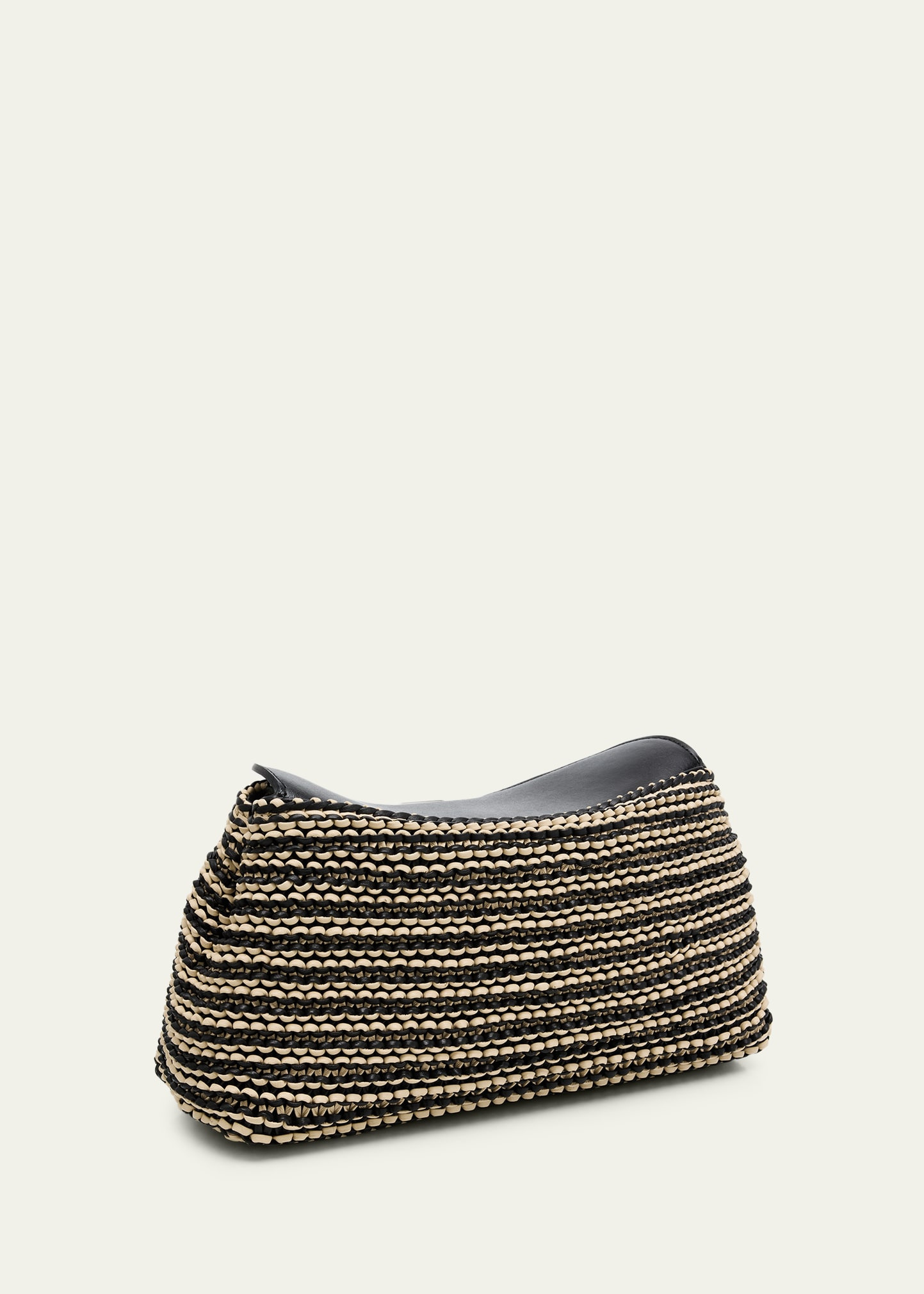 T-Lock Woven Leather Clutch Bag - 3