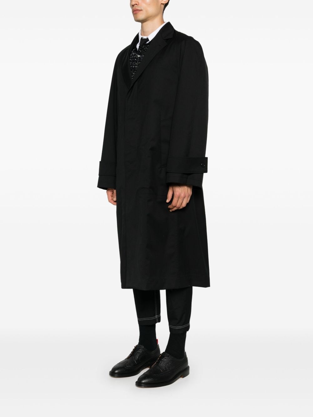 single-breasted wool coat - 3