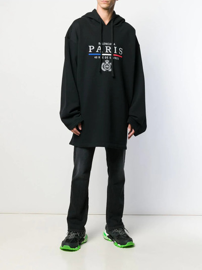 BALENCIAGA oversized logo hoodie outlook