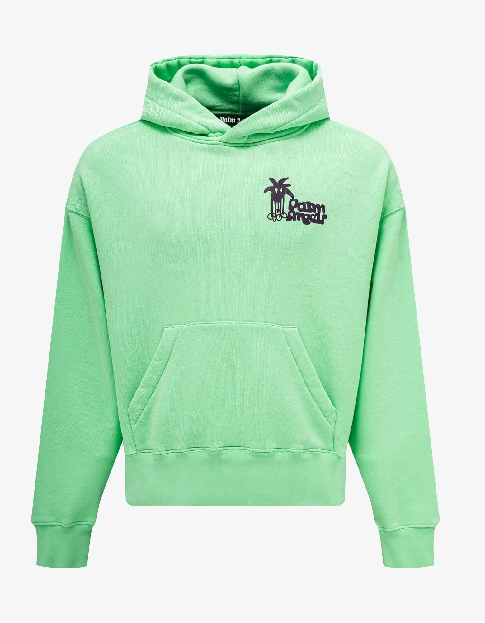 Palm Angels Green Douby Logo Hoodie - 1