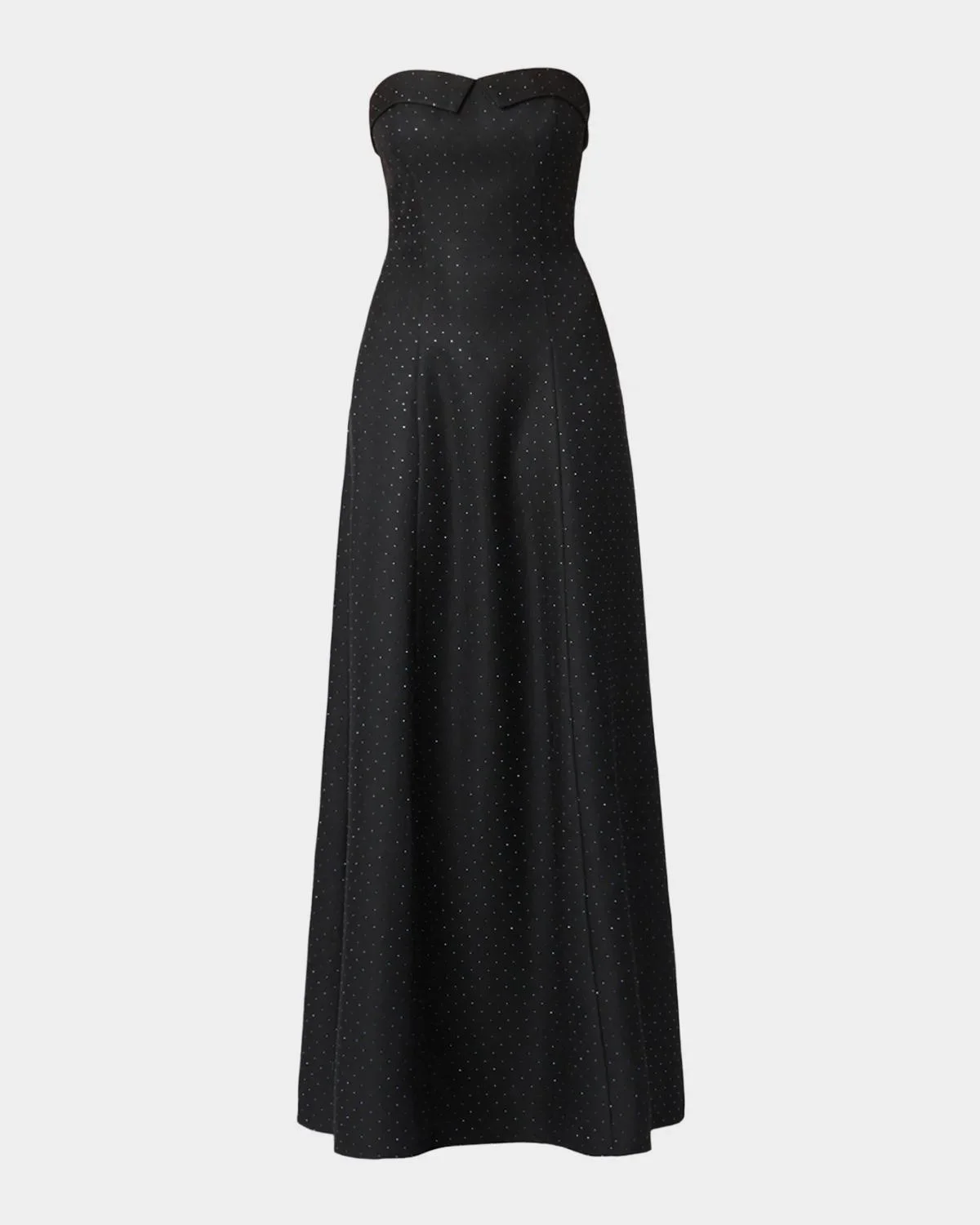 Lindy Strapless Crystal Twill Gown - 1