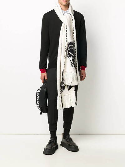 Alexander McQueen skull knitted scarf outlook