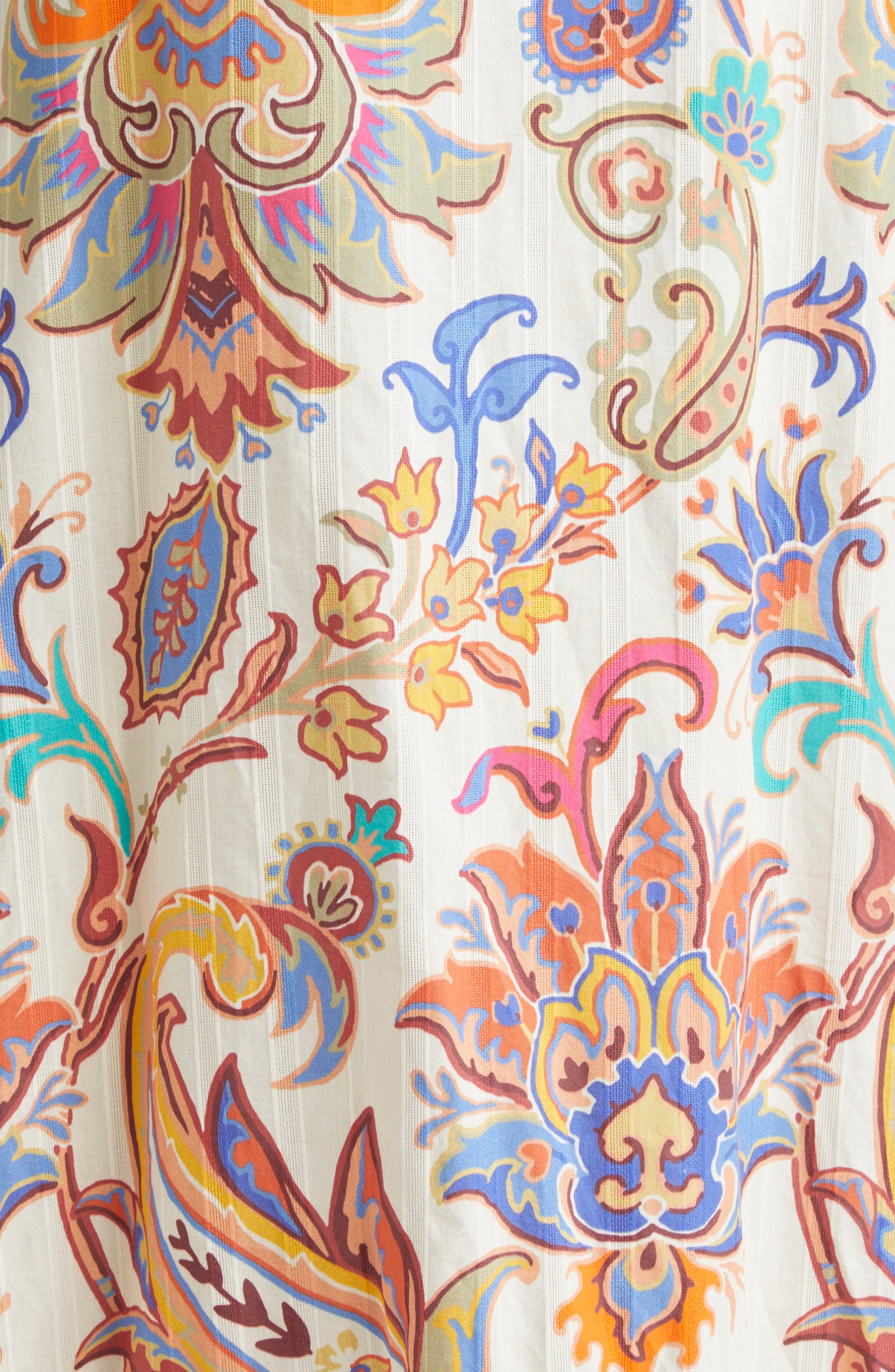 Etro Paisley Print Cotton Maxi Dress in Stampa F.do Bianco at Nordstrom - 6