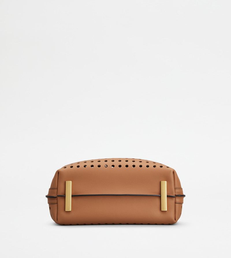 HAND BAG IN LEATHER MINI - BROWN 4
